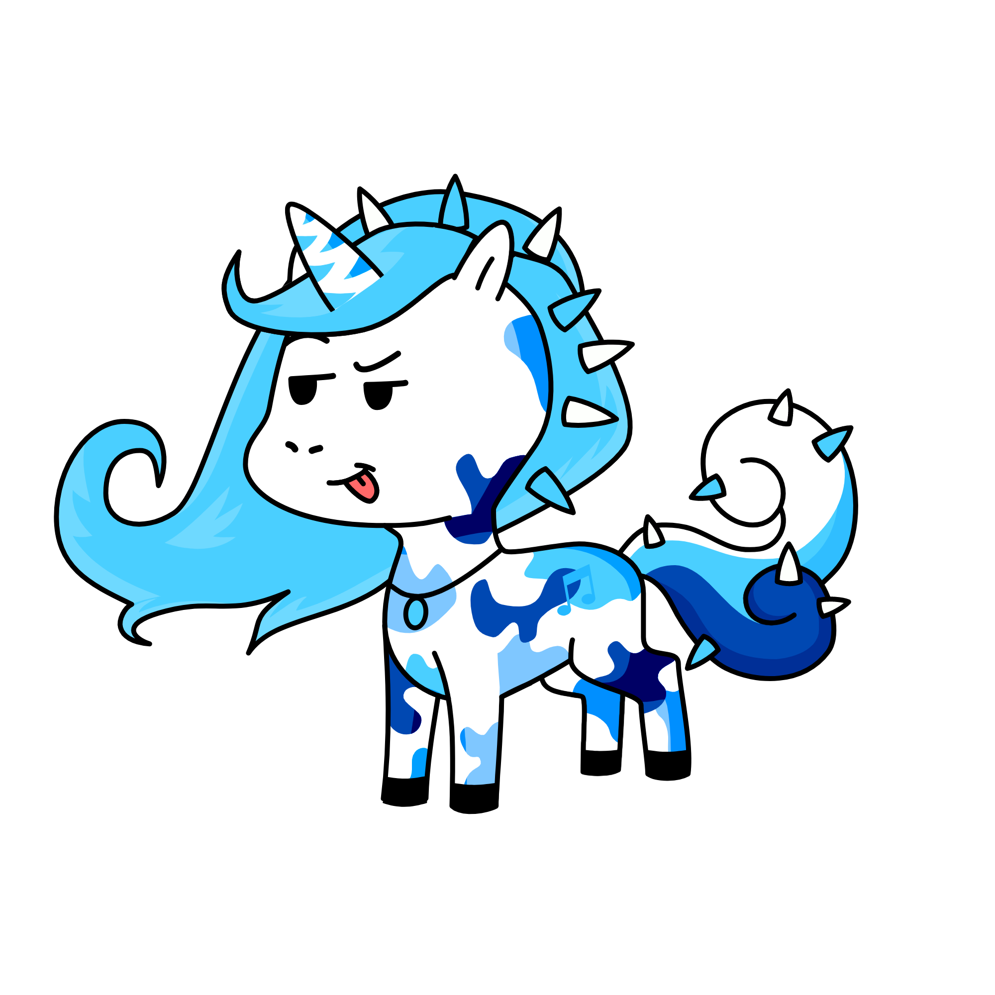 Queen Elsa, the unicorn