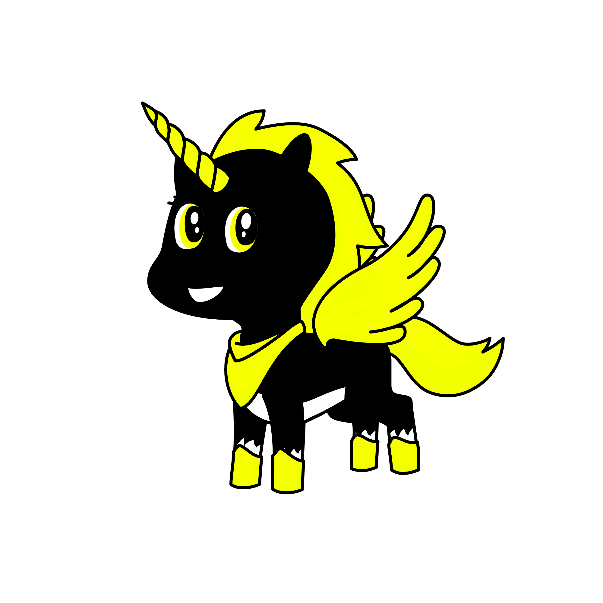 Yellowy, the unicorn