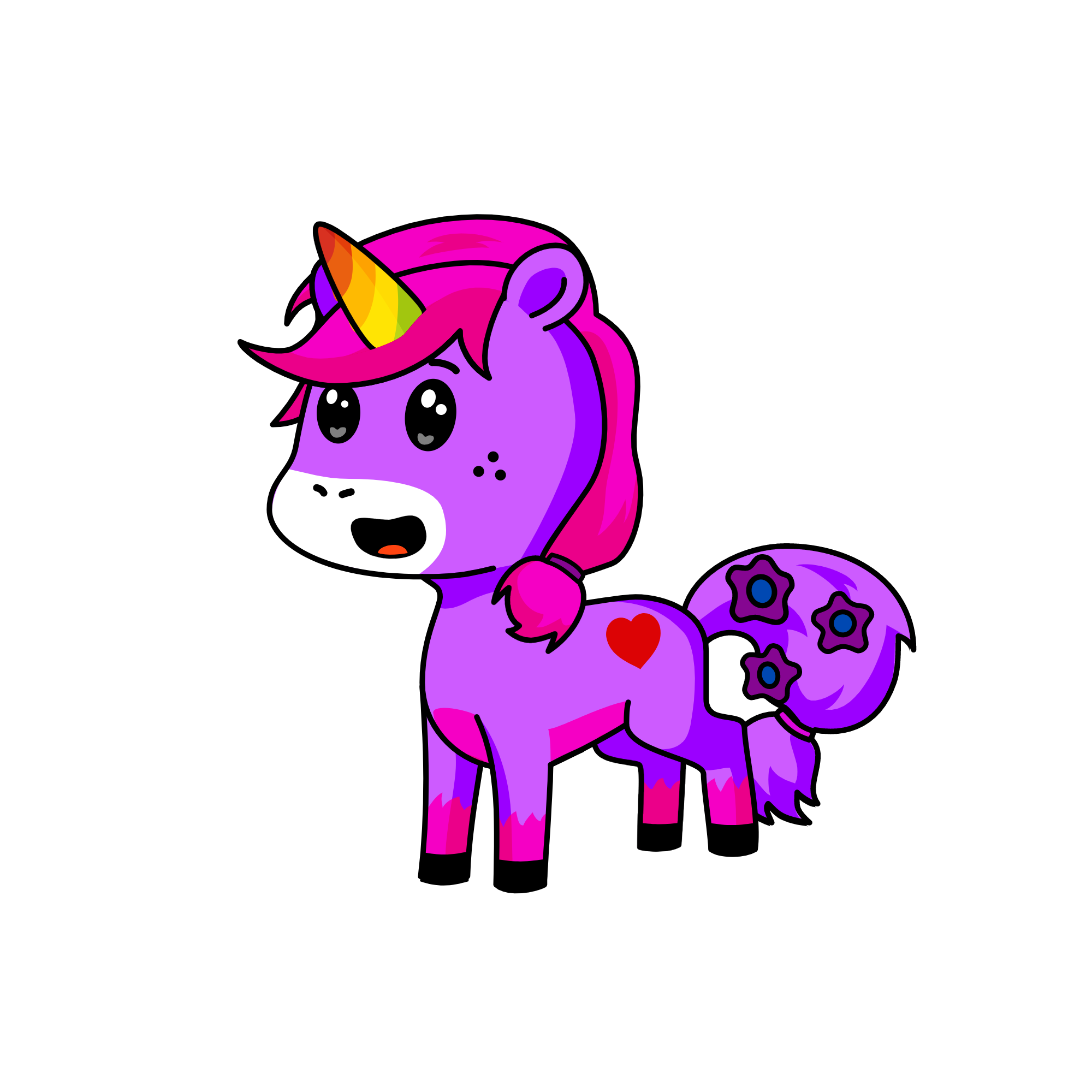 Rainbow, the unicorn