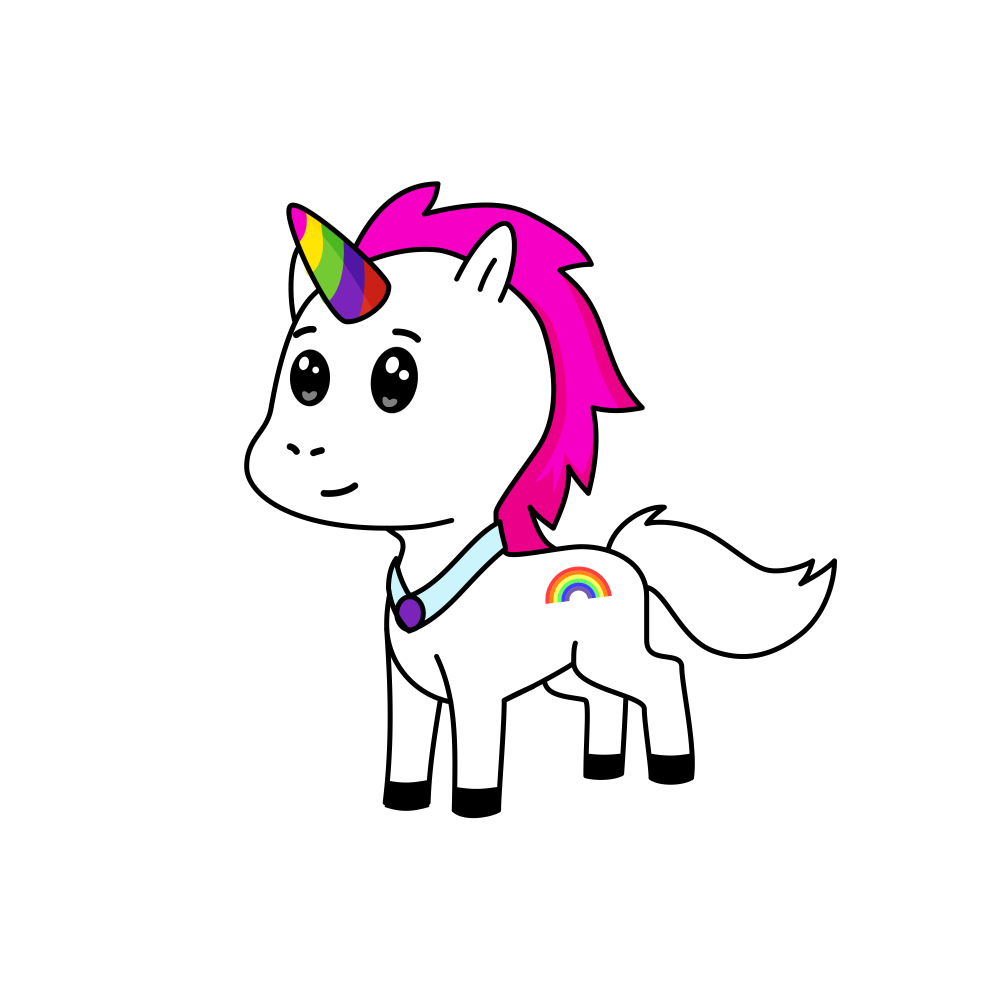 Rainbow, the unicorn