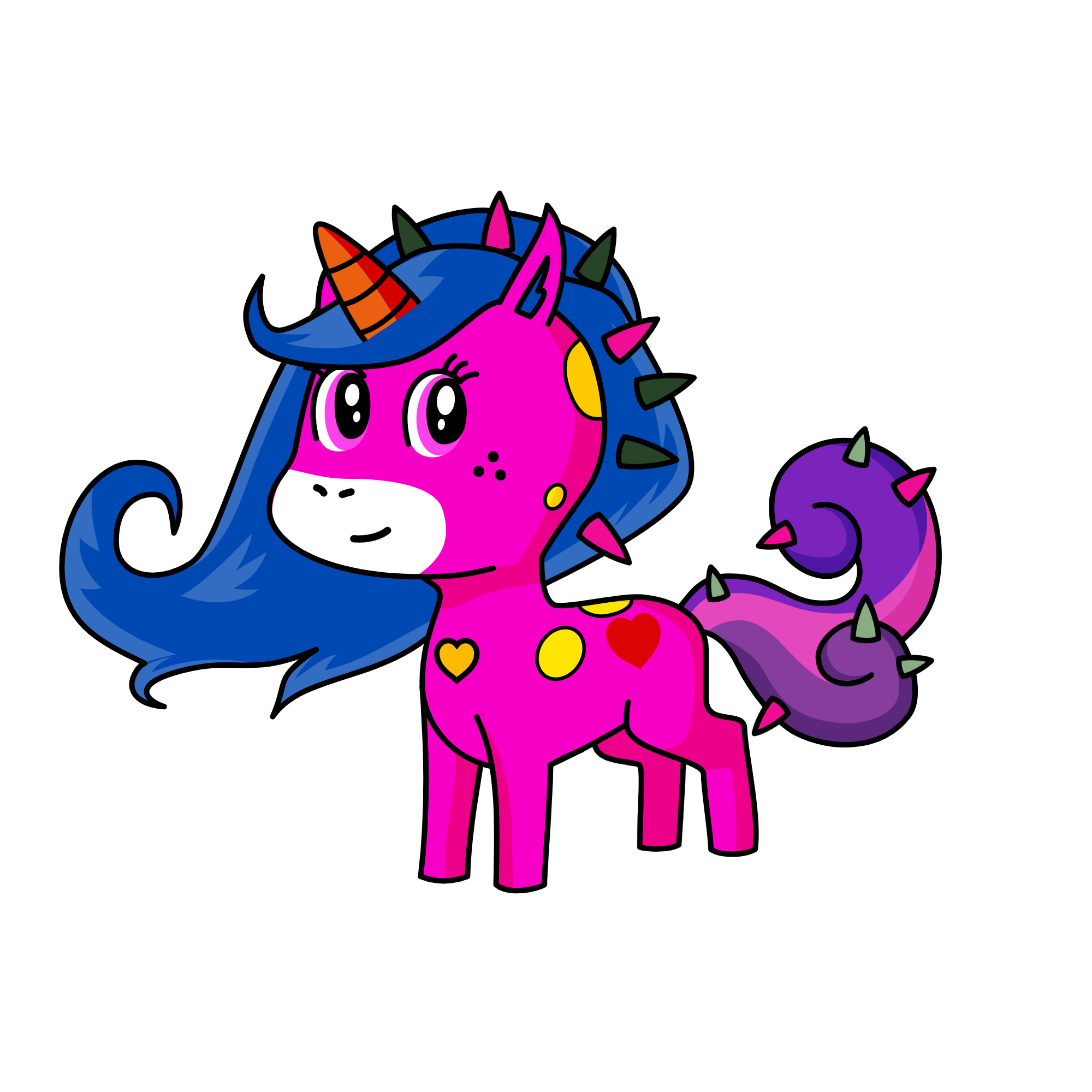 Snaky, the unicorn