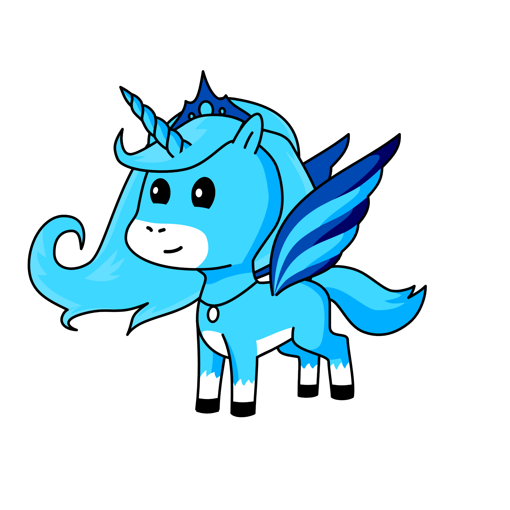 Blue Sea, the unicorn