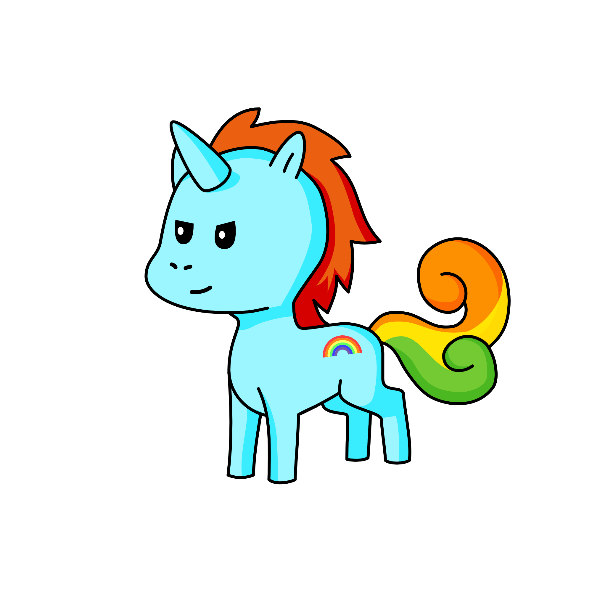 Rainbow Dash, the unicorn