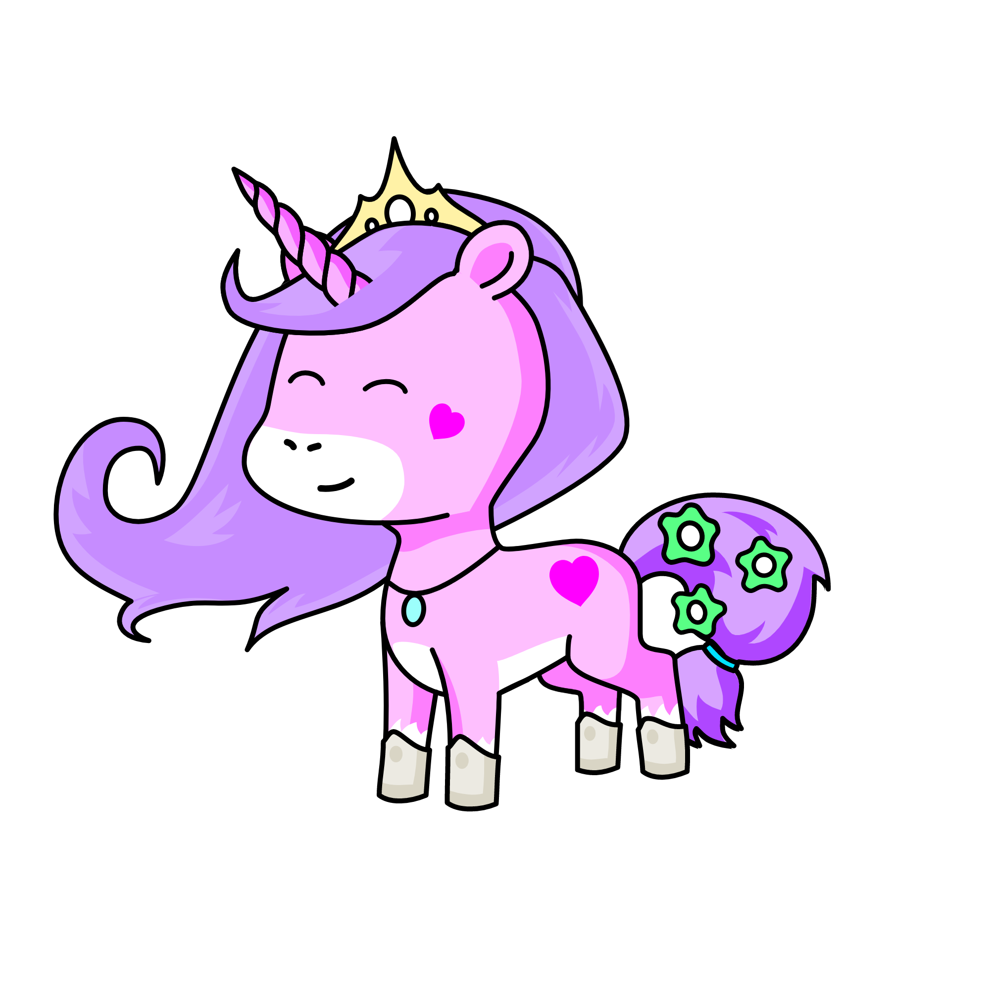 Pinky Cloudy, the unicorn