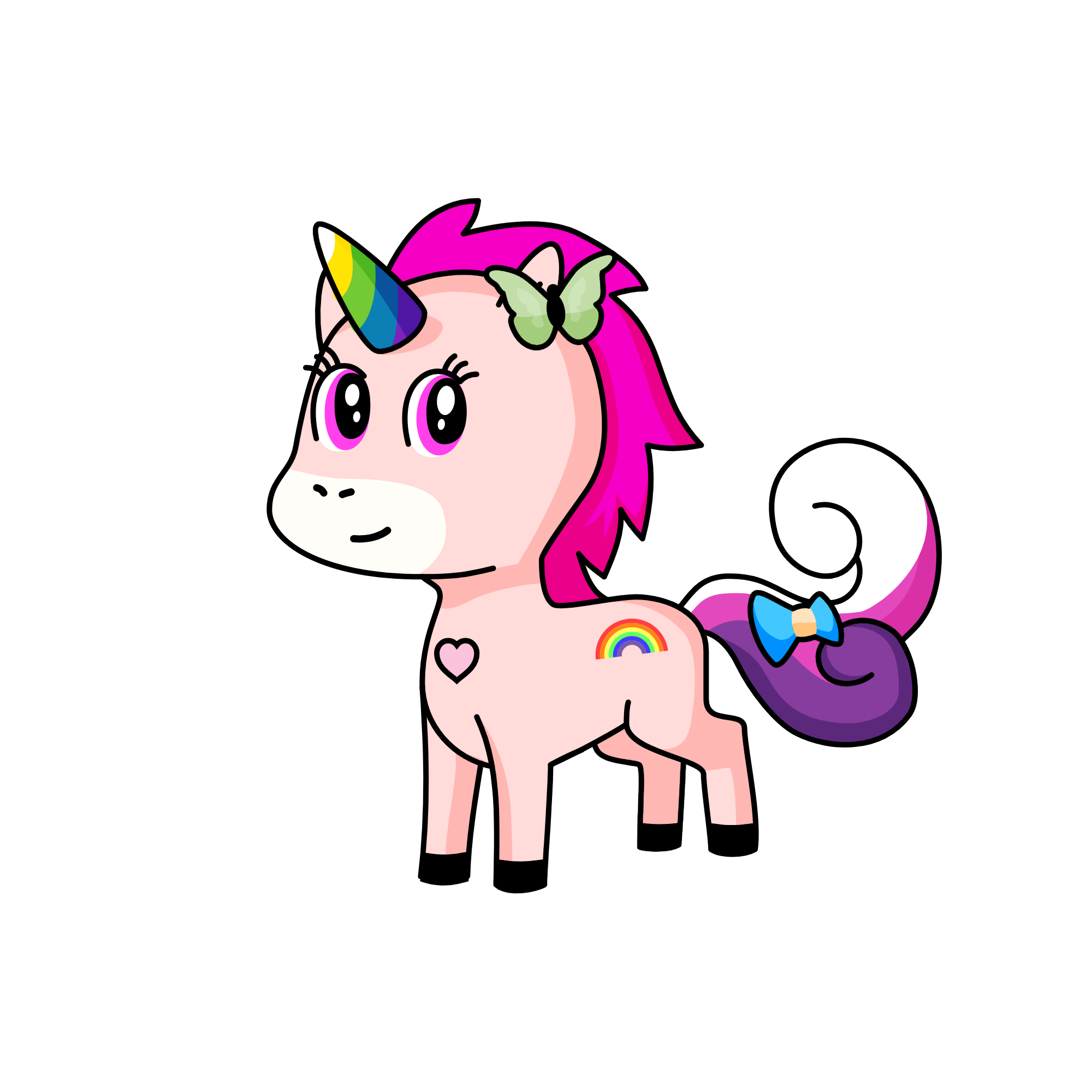 rainbow sweetie, the unicorn