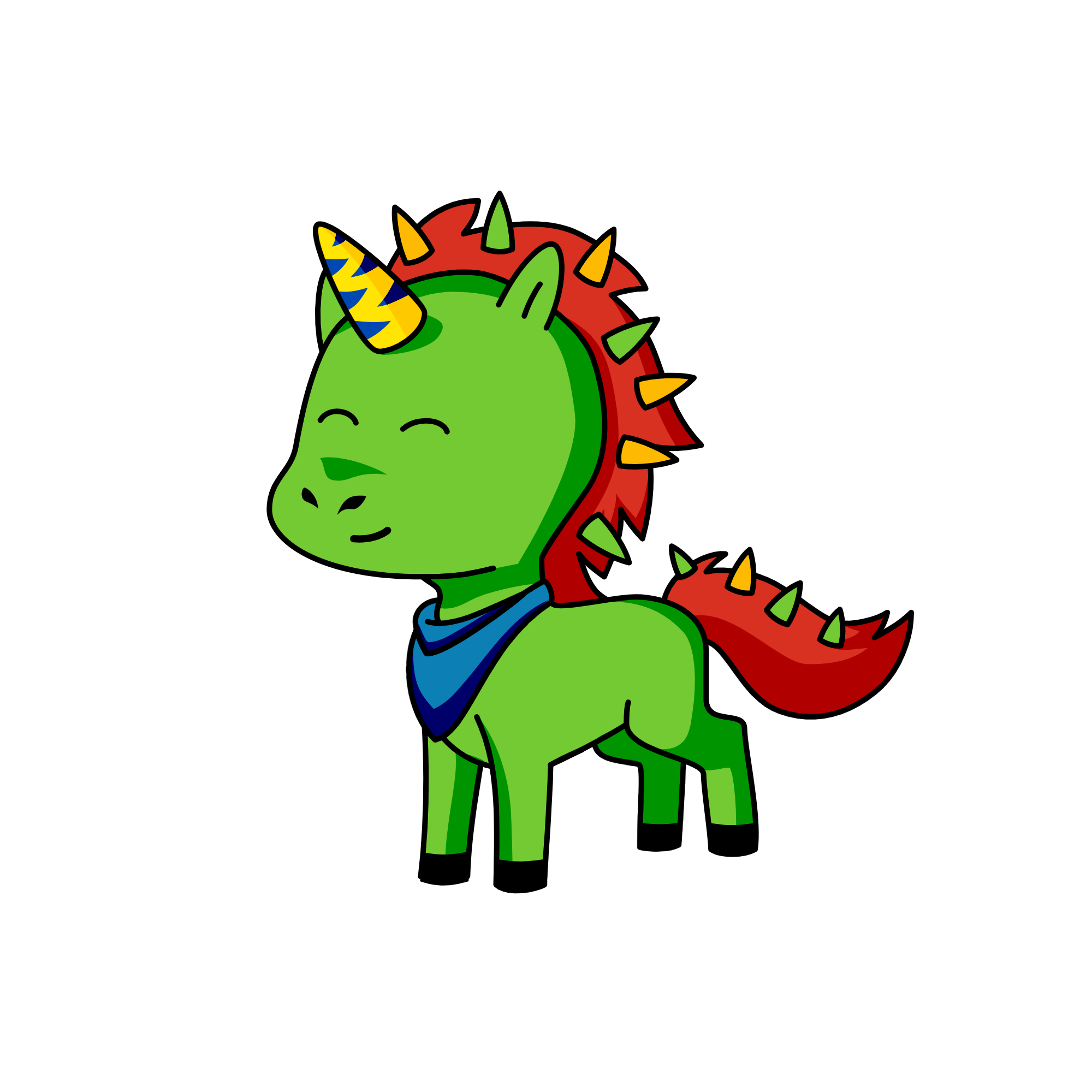 Spiky , the unicorn