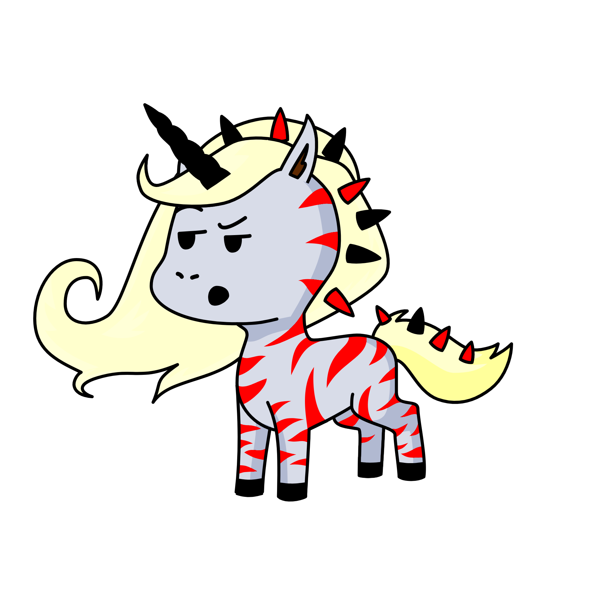 Crimson, the unicorn