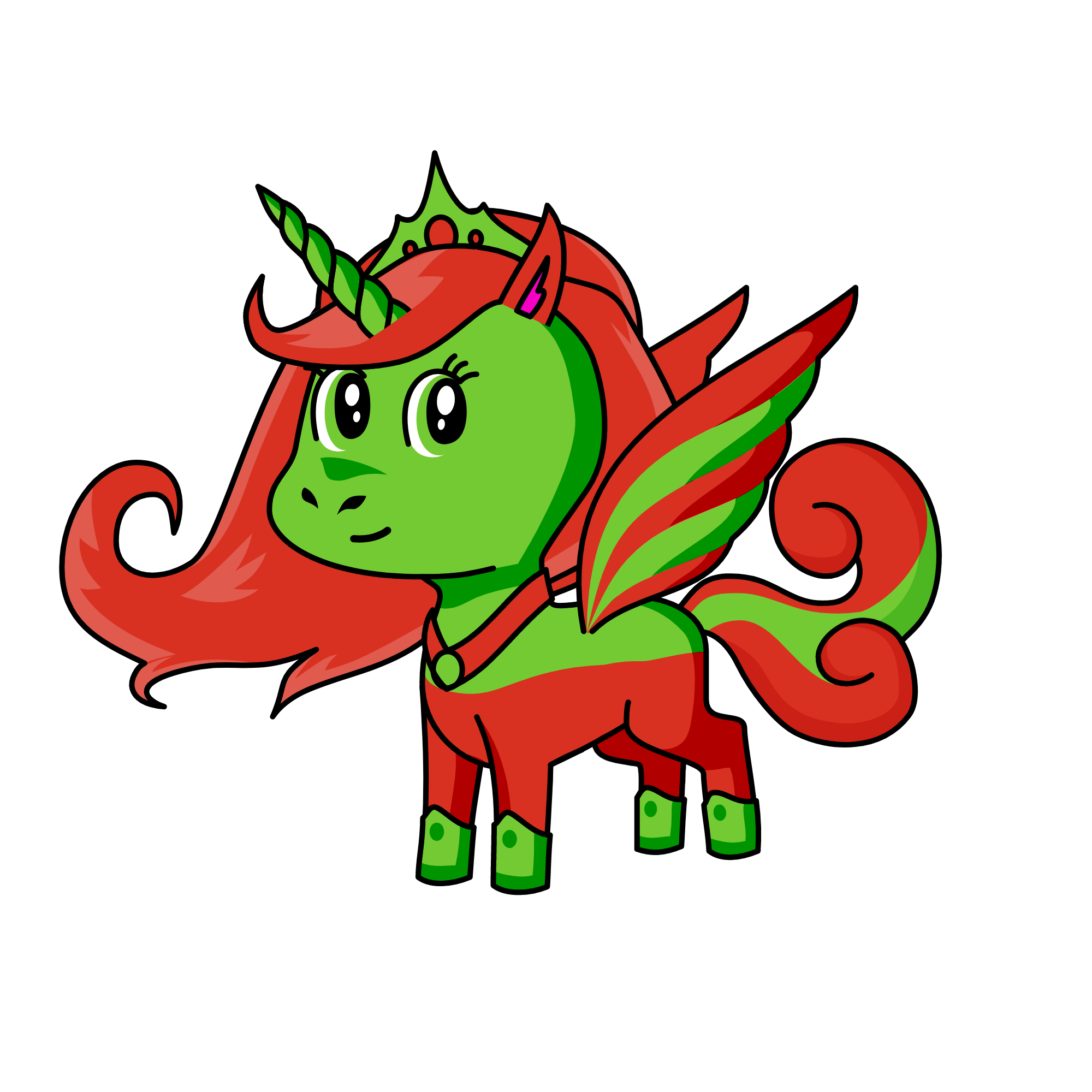 Queen of Christmas, the unicorn