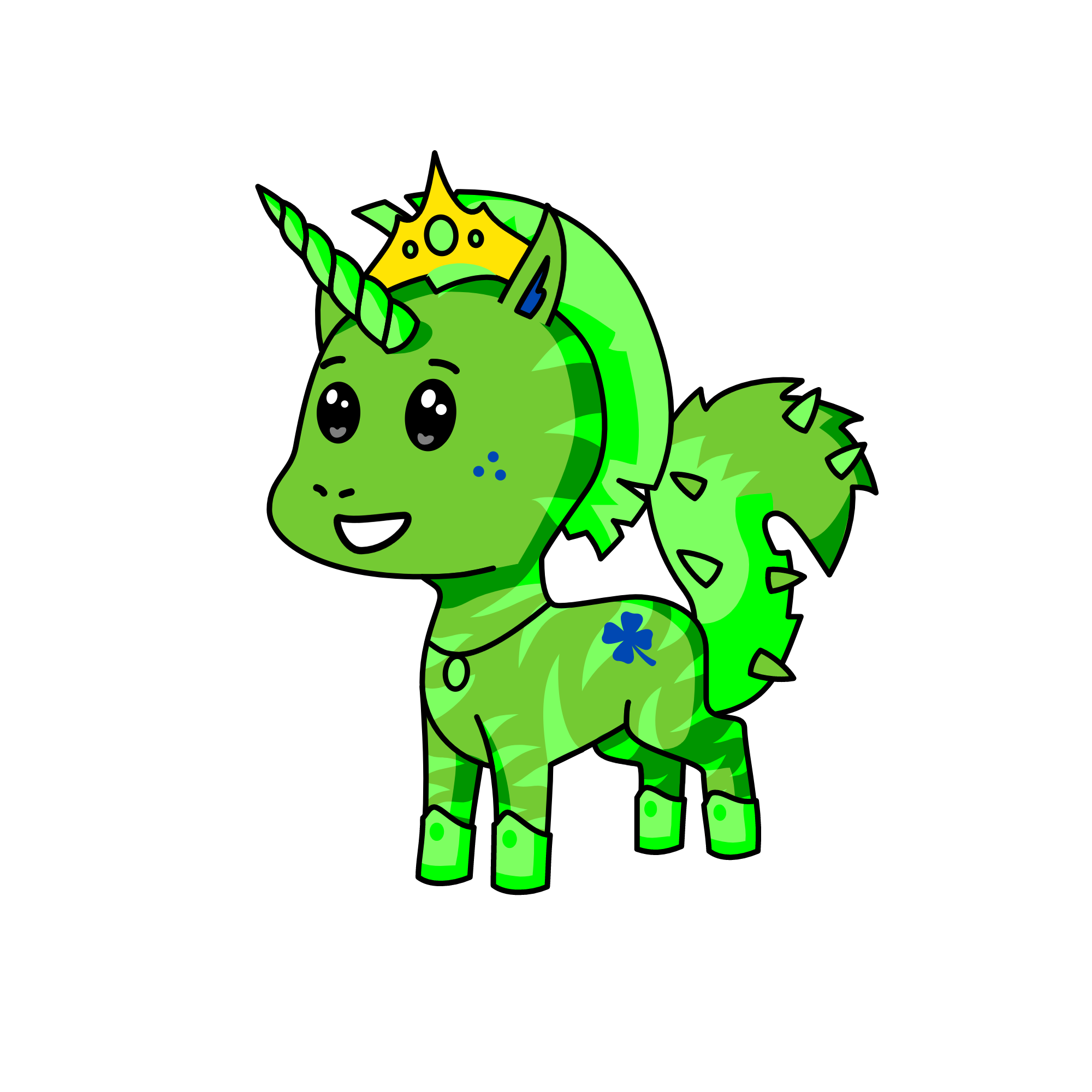 Leaf king of the woods, the unicorn