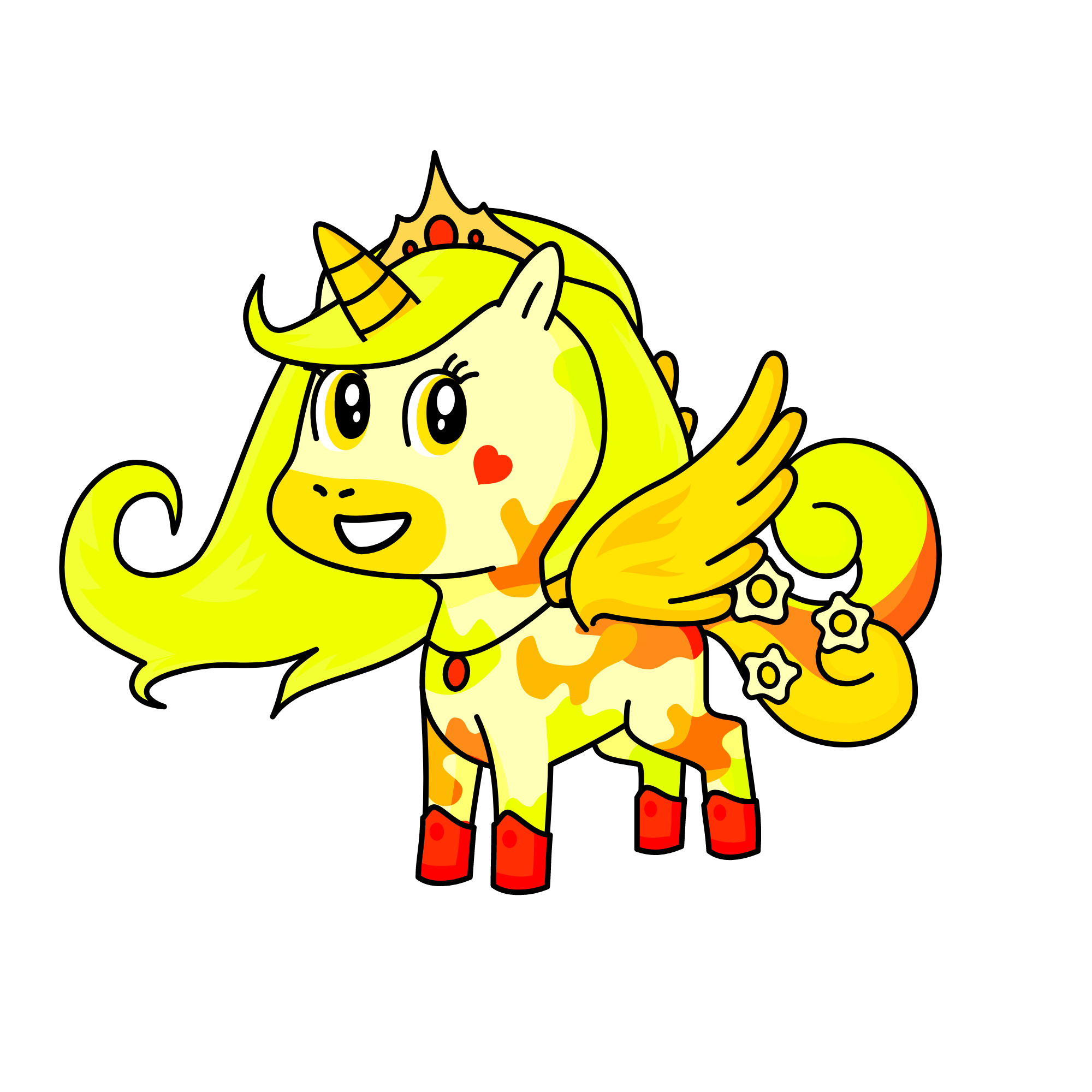 Rainha do Sol, the unicorn