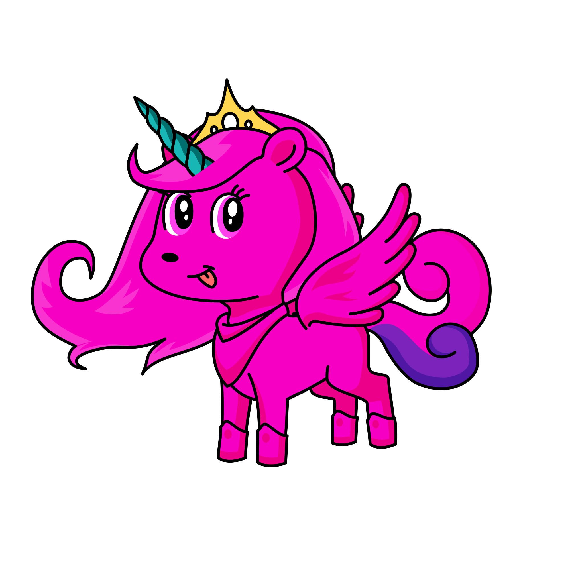 The pink monster pink monster pink and a monster pink, the unicorn
