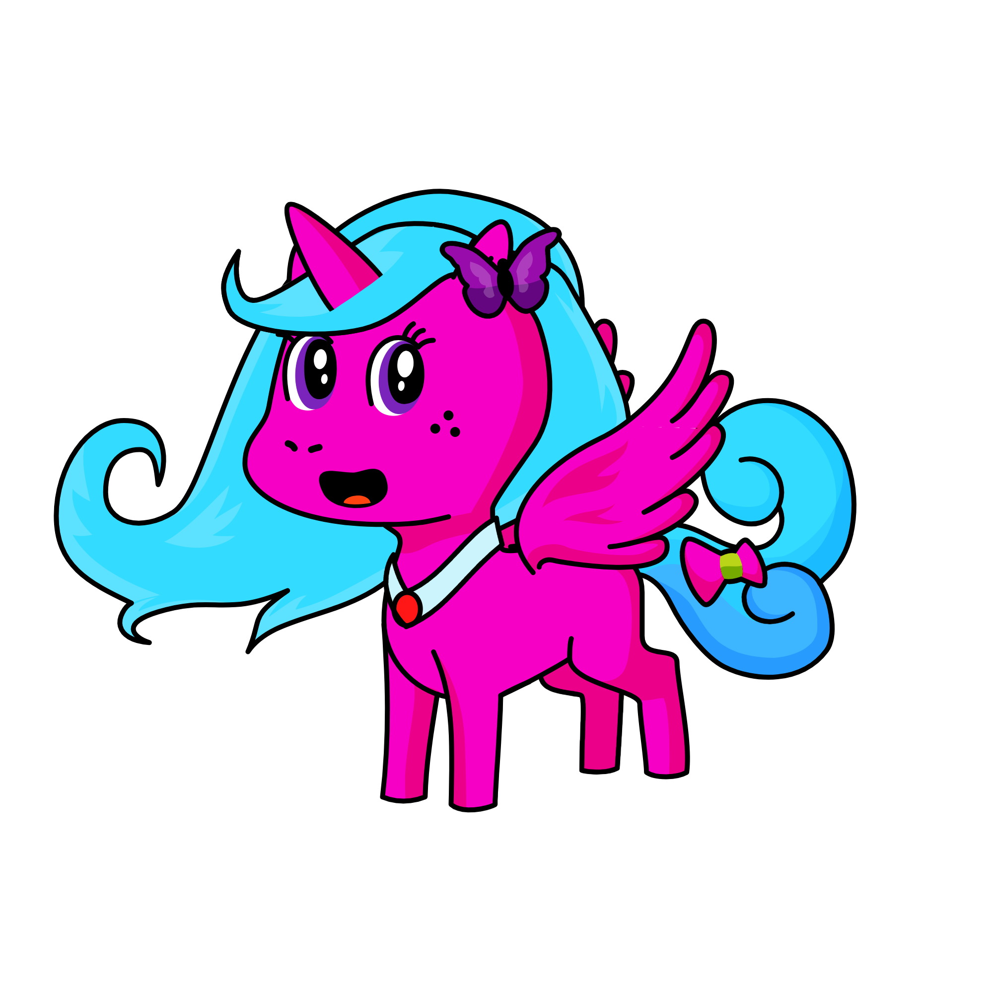 Cutee, the unicorn