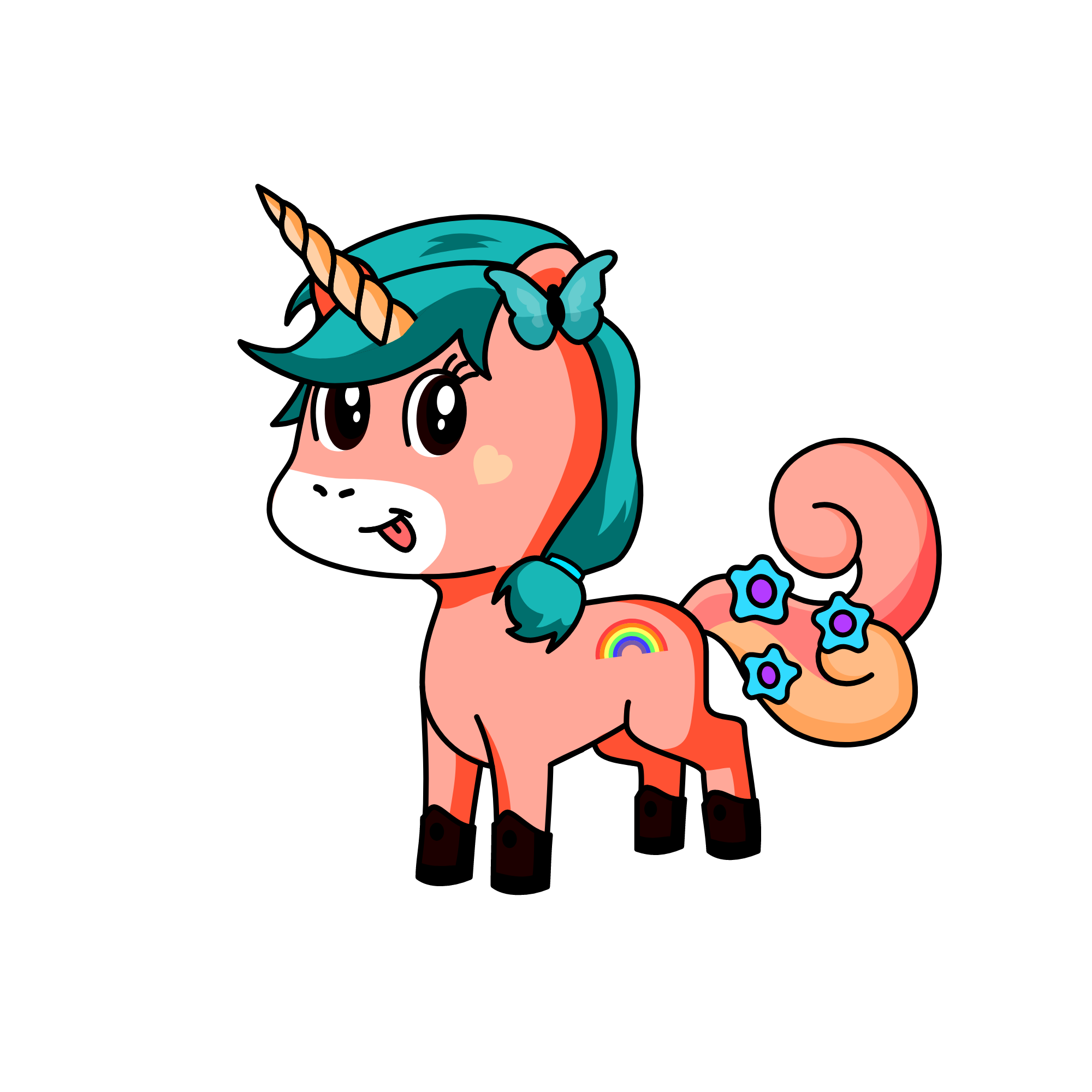 lovely pink , the unicorn