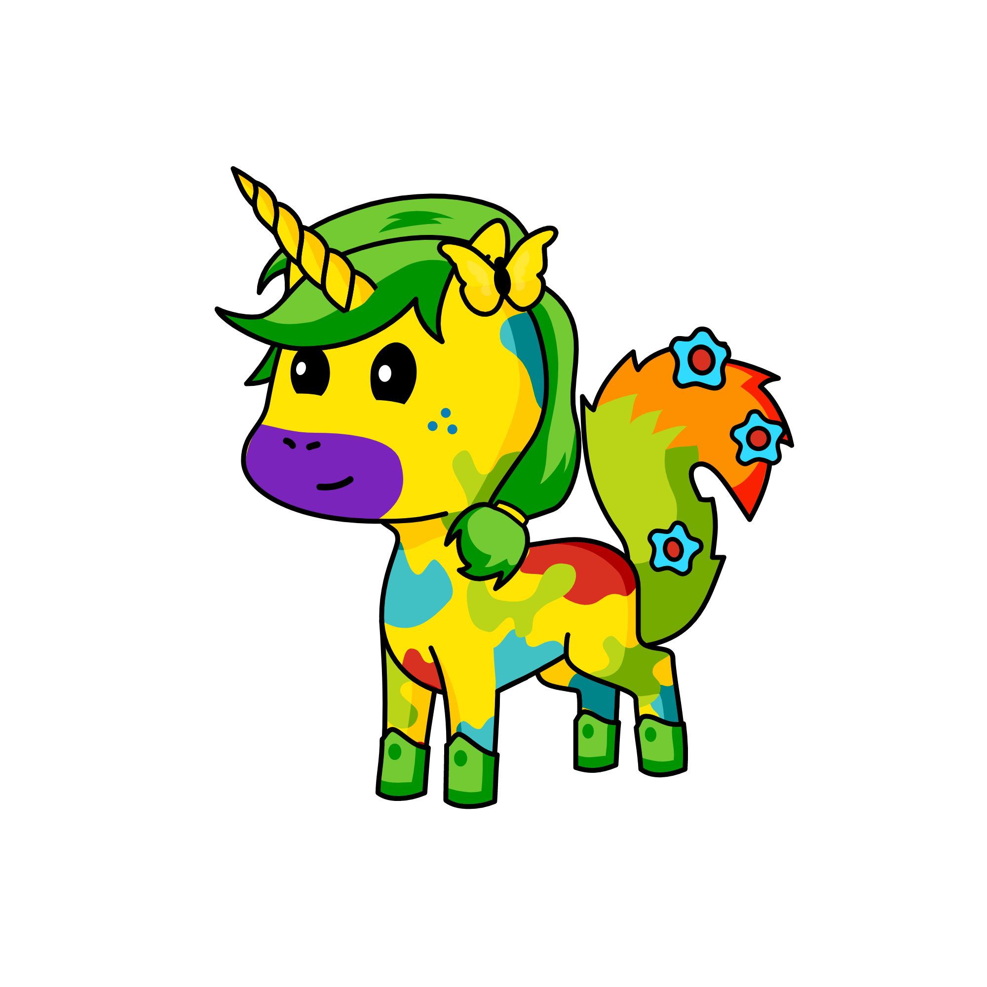 butterfly, the unicorn