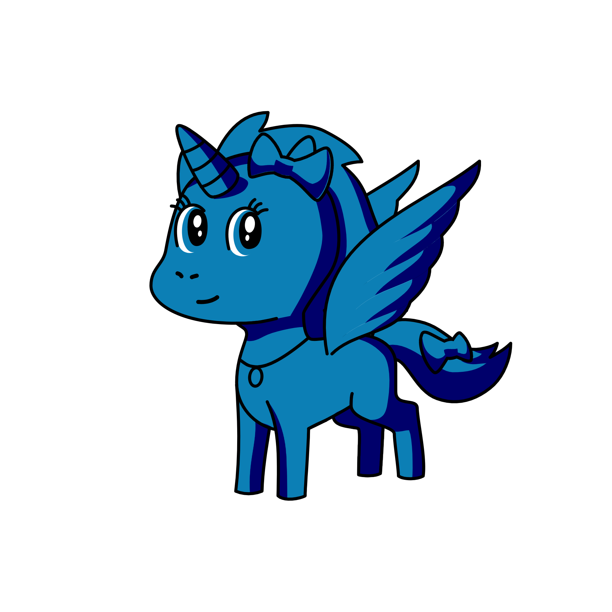 Bluey, the unicorn