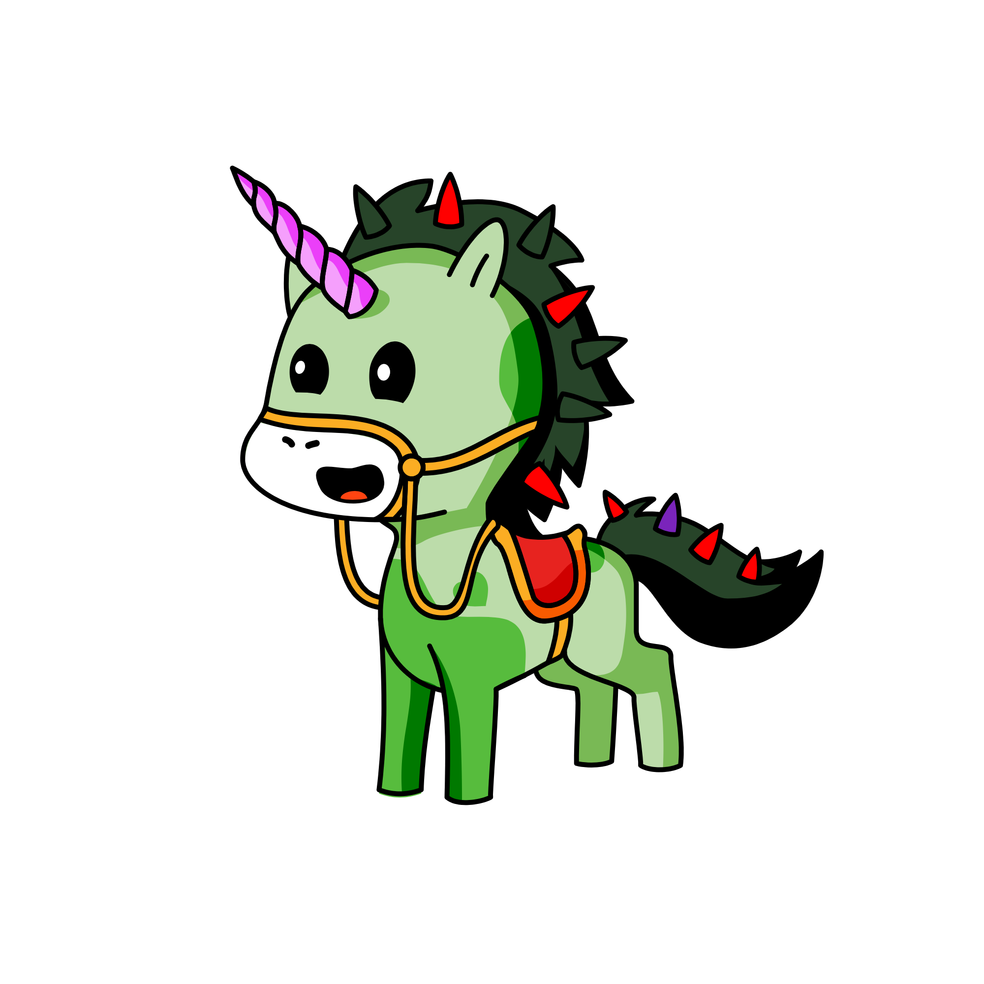 Greenie , the unicorn