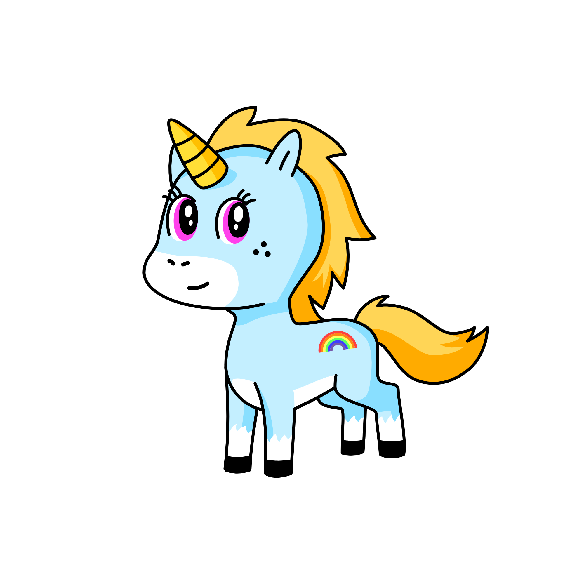 Rainbow dash, the unicorn