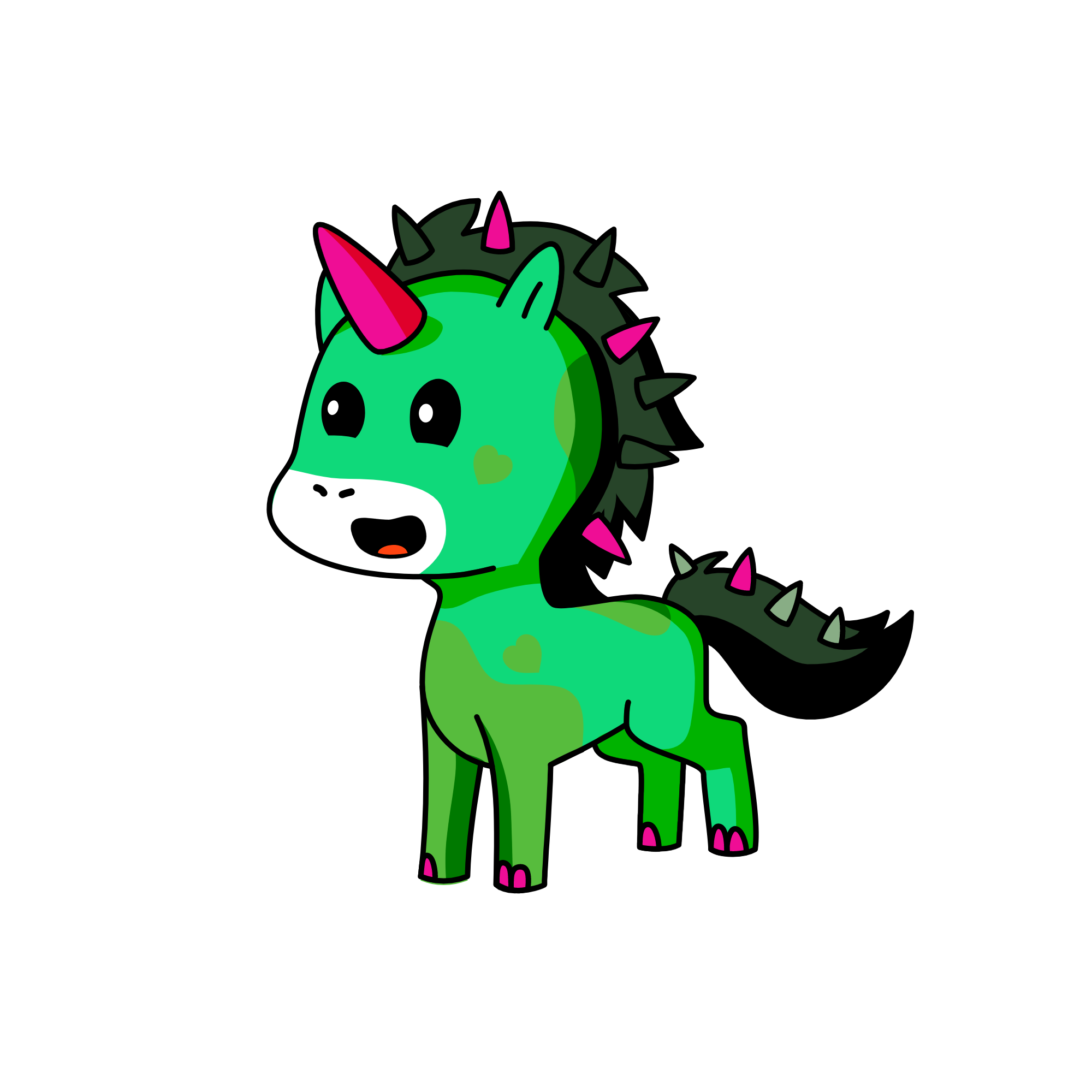 Lily was a little girl, the unicorn