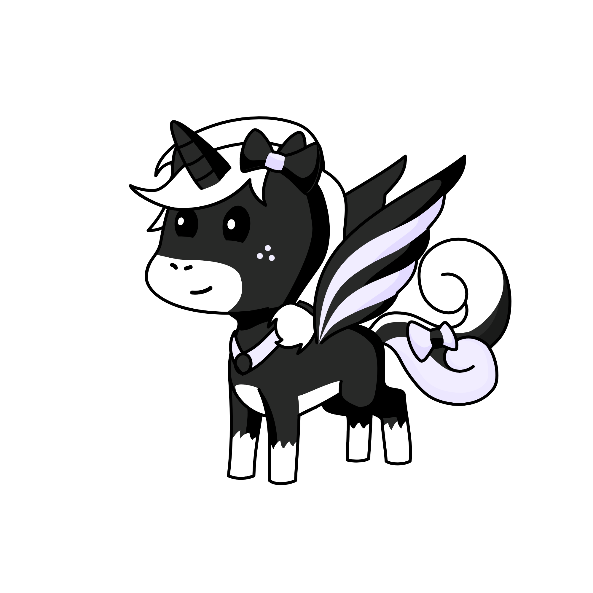 Black or white, the unicorn