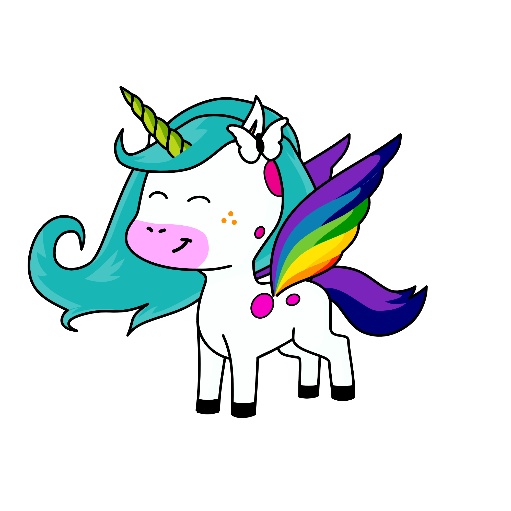 alitas arcoiris, the unicorn