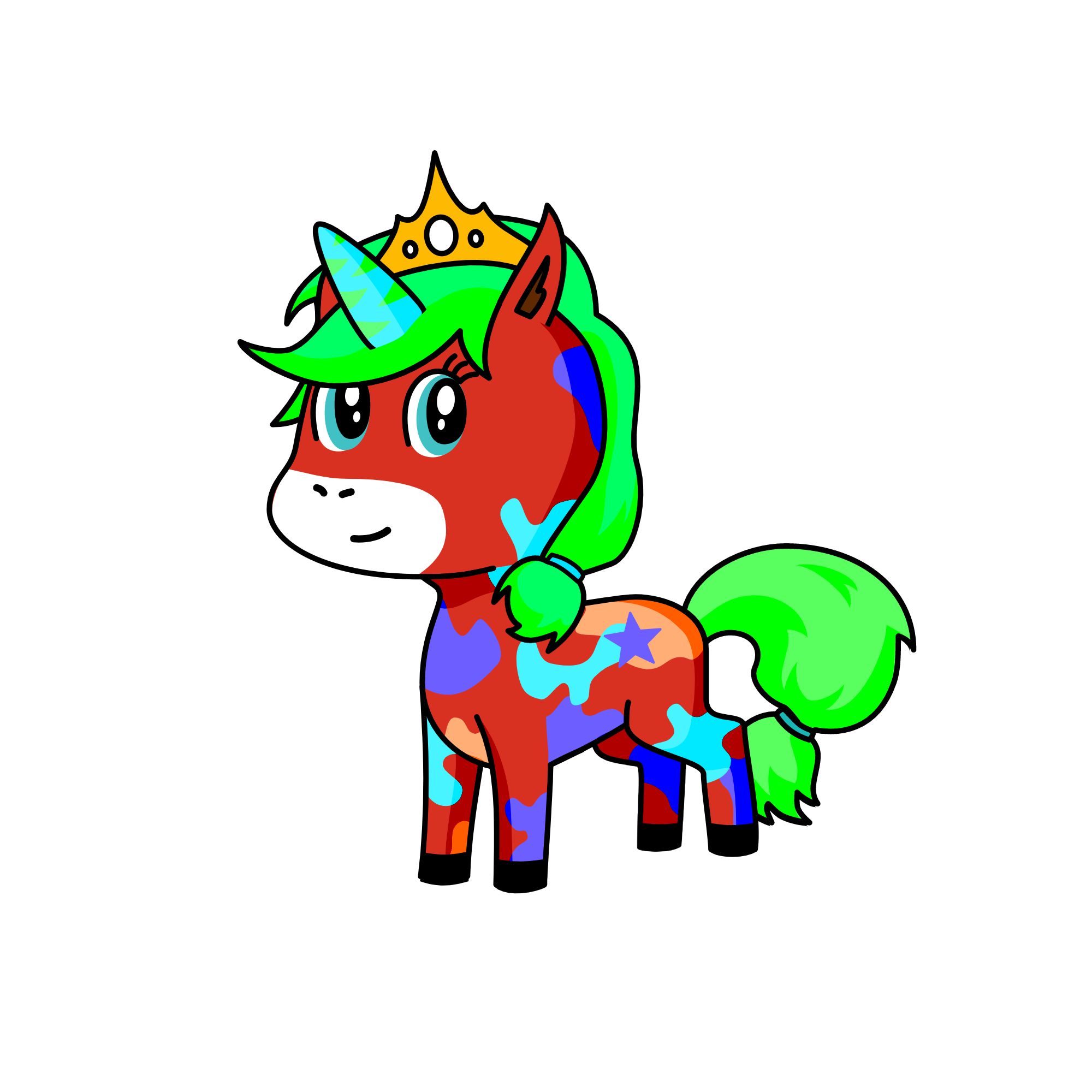 uni color random, the unicorn