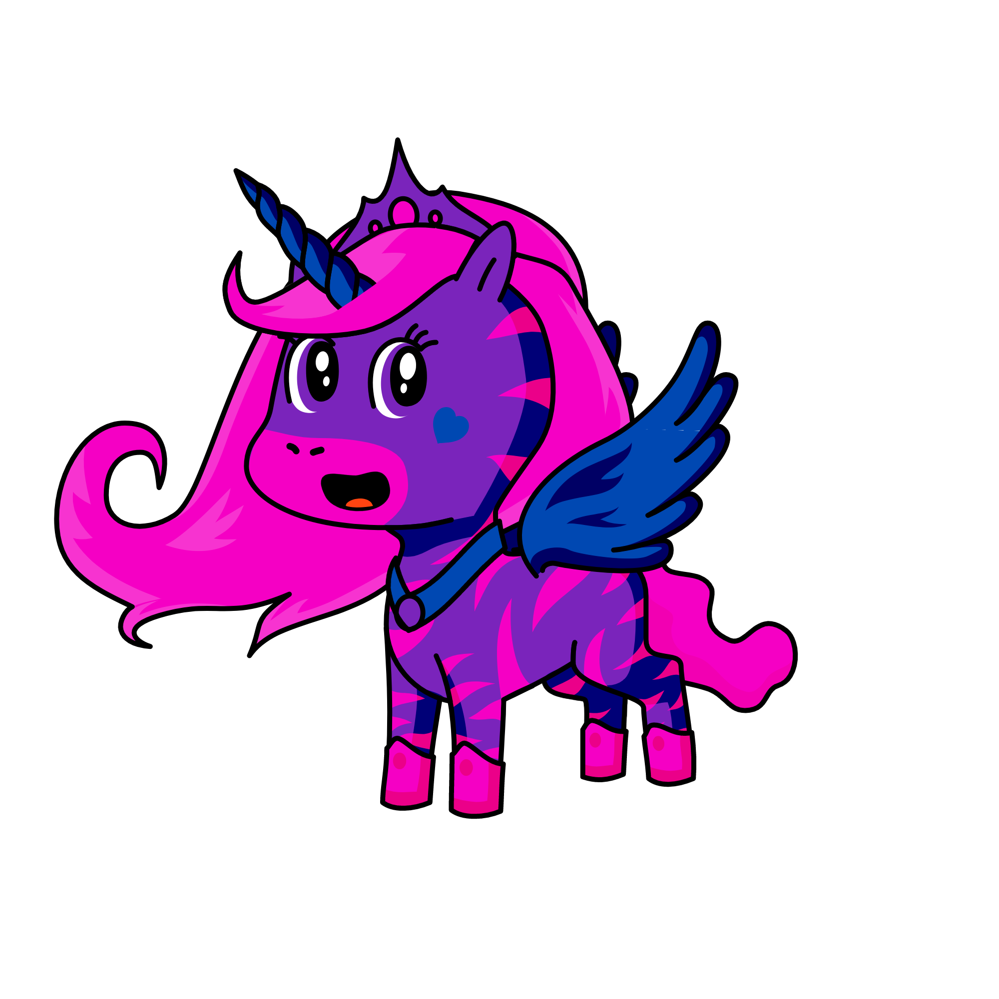 Rainbow Queen, the unicorn