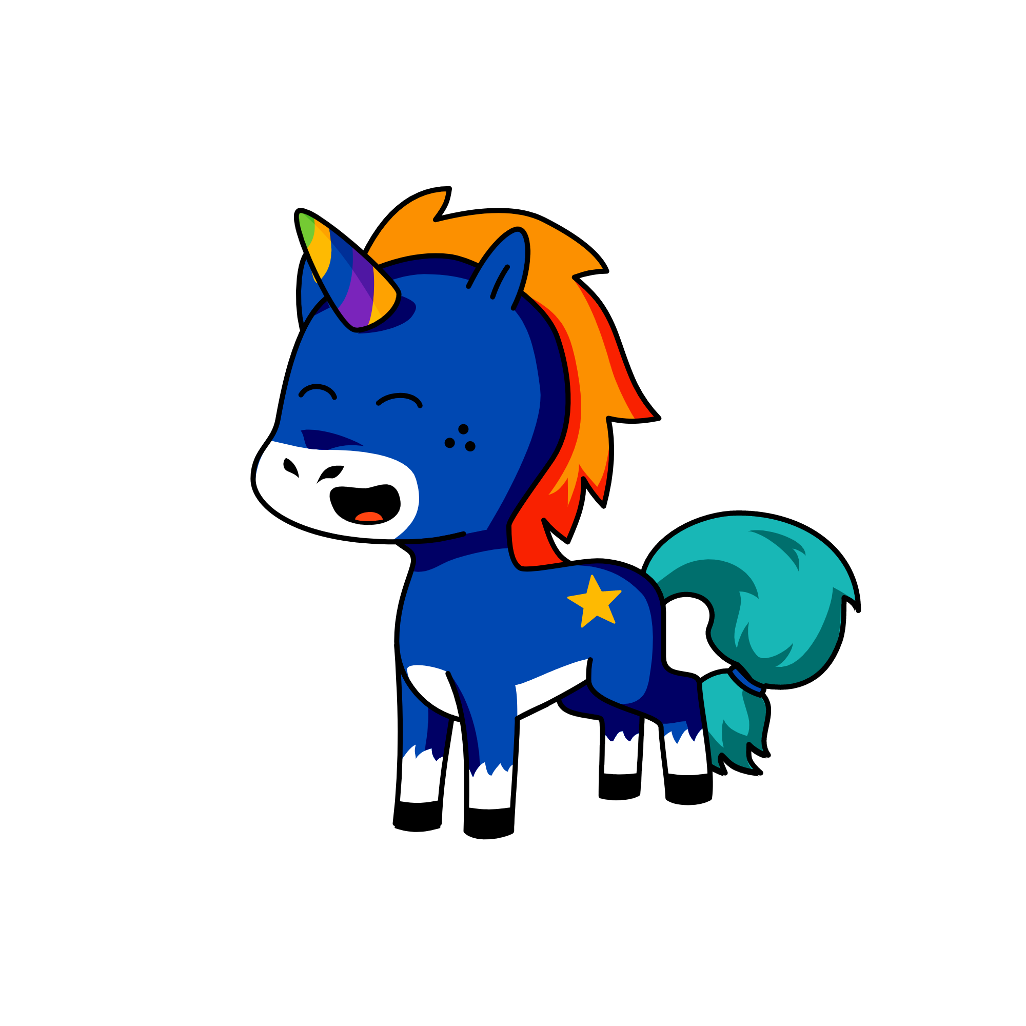 cute, the unicorn