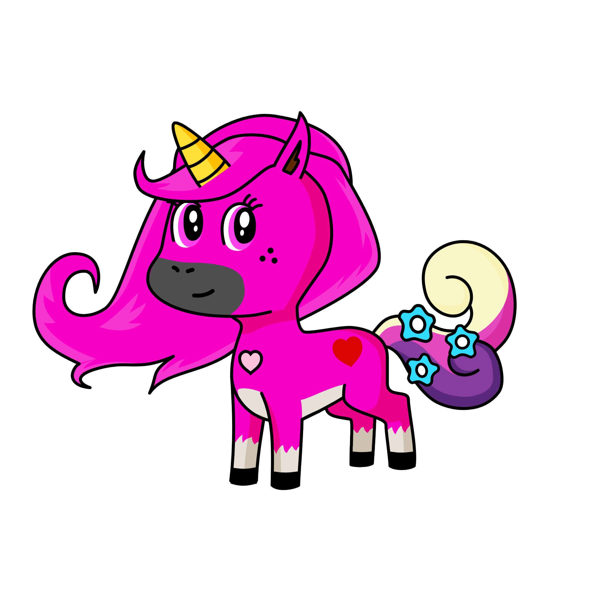 cute, the unicorn