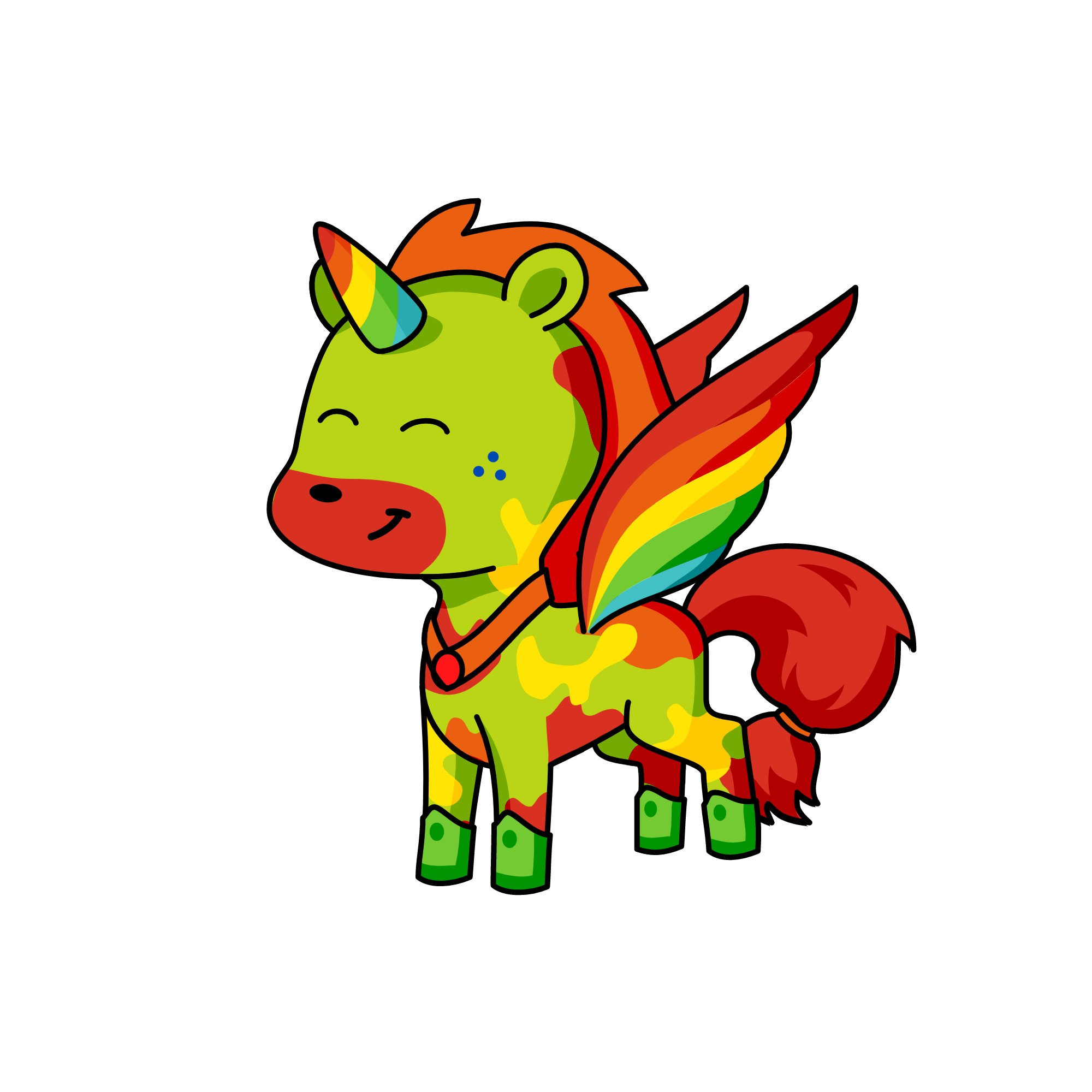 RAINBOWCORN, the unicorn