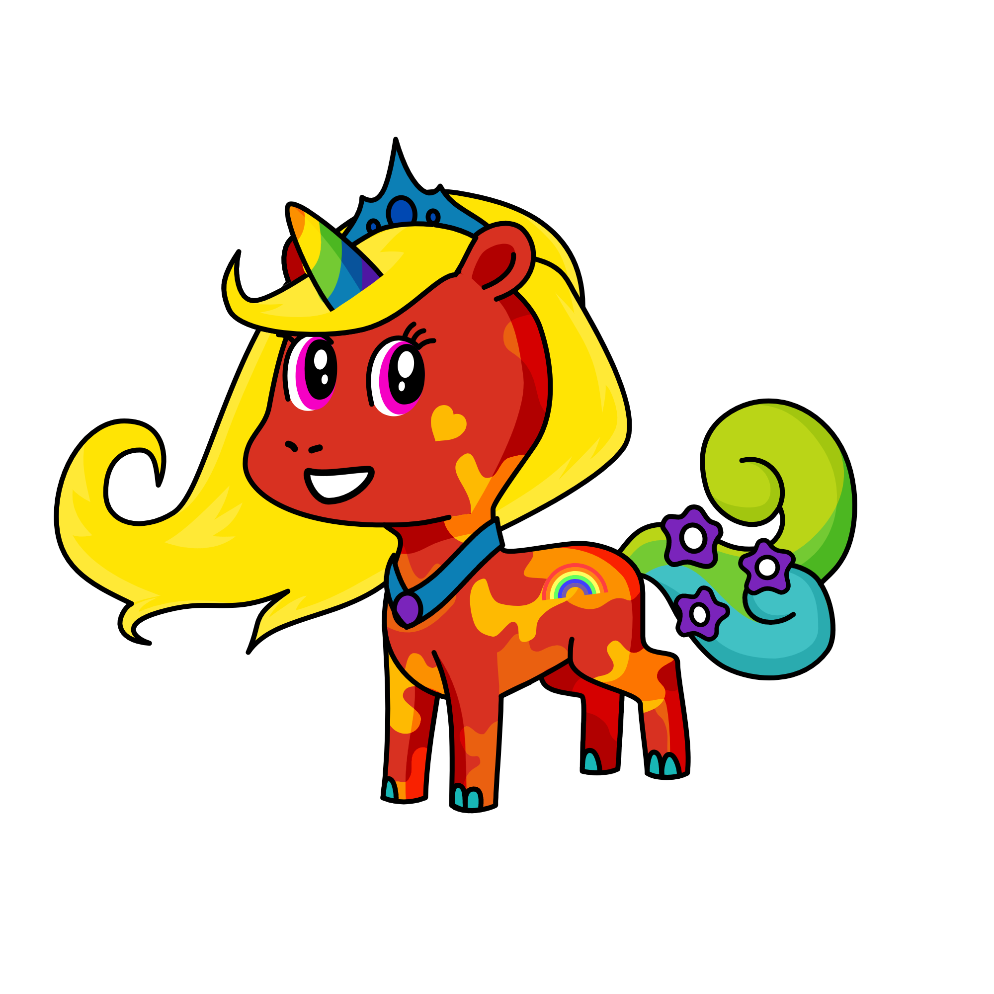 Rainbow cutey, the unicorn