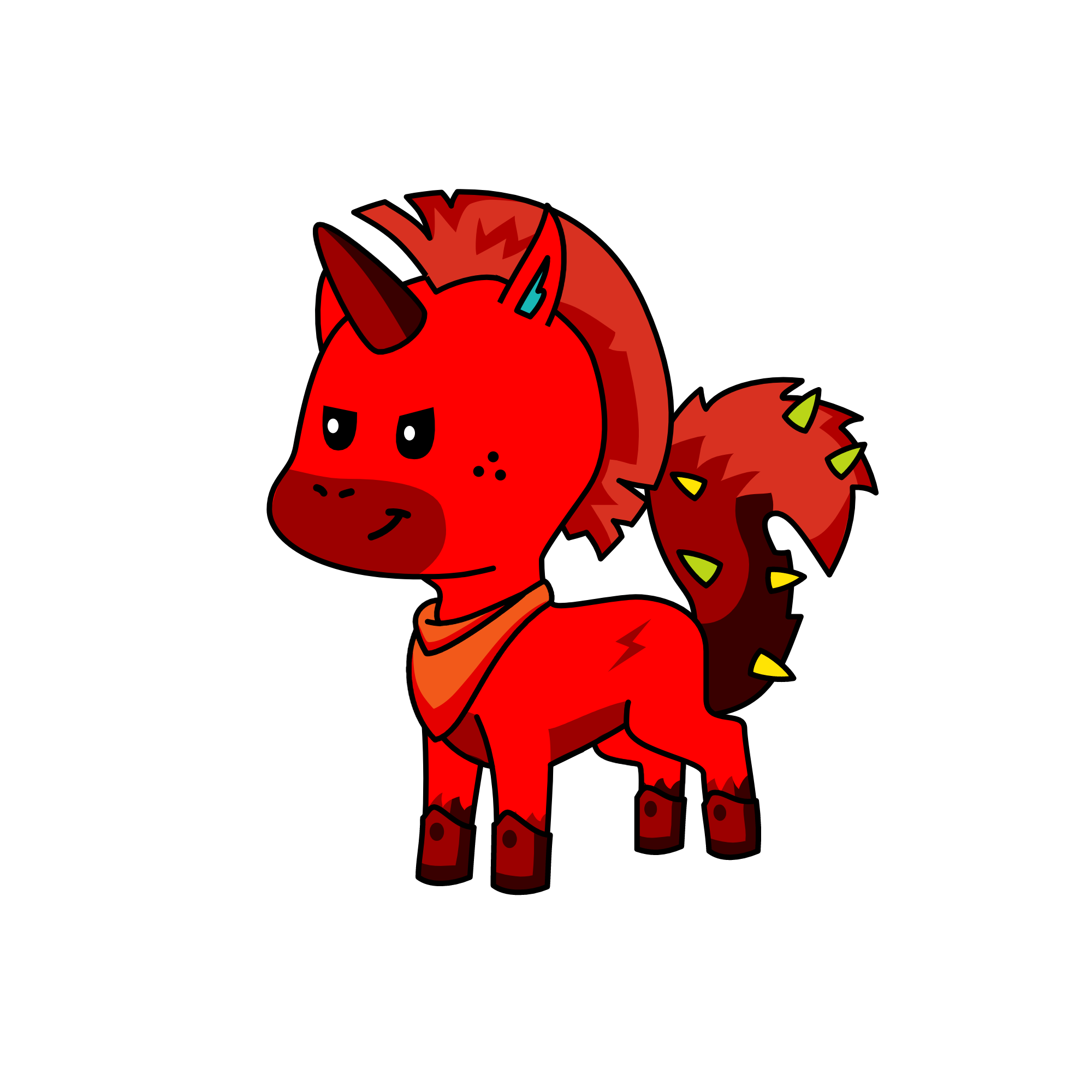 flash rojo, the unicorn