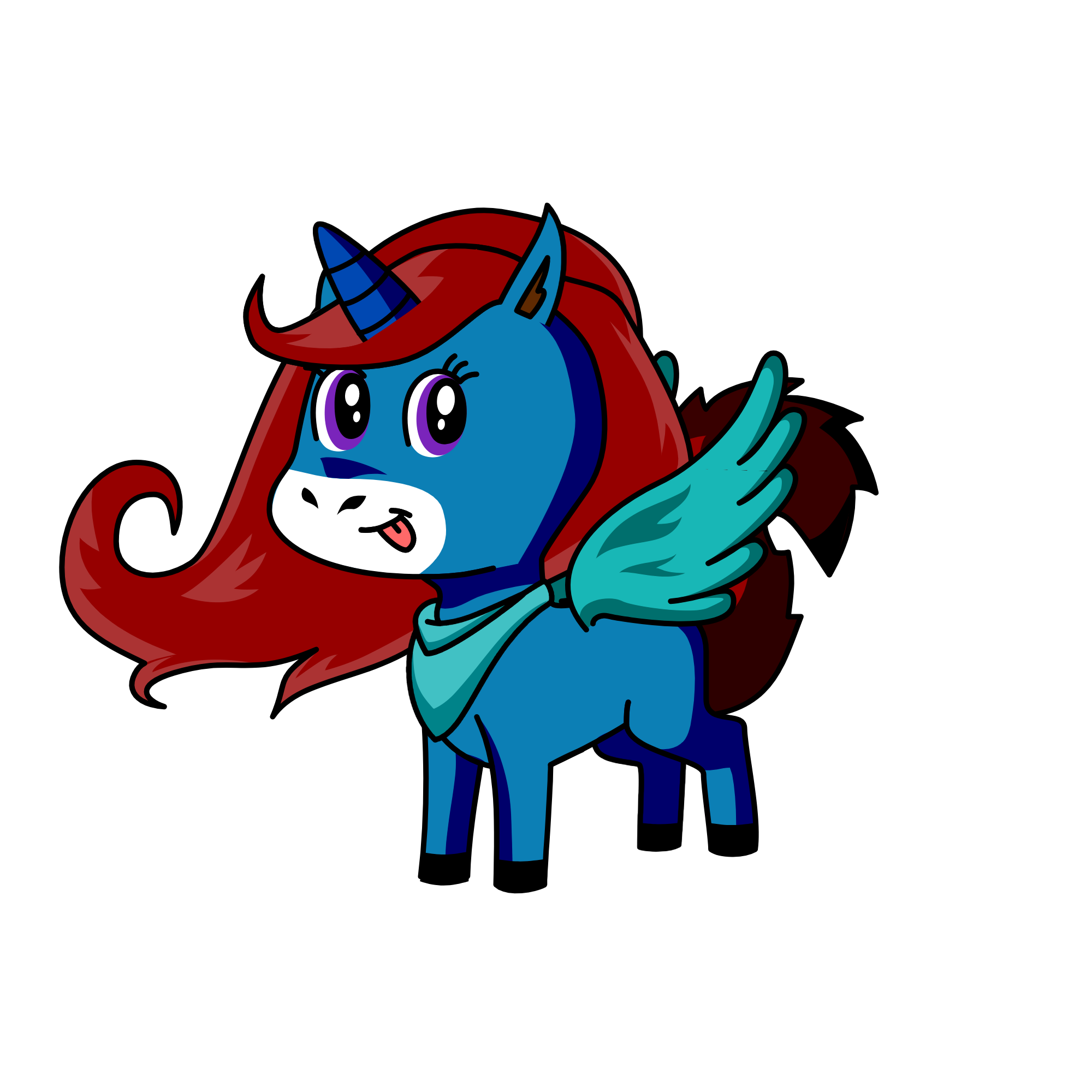 rainbowdash, the unicorn