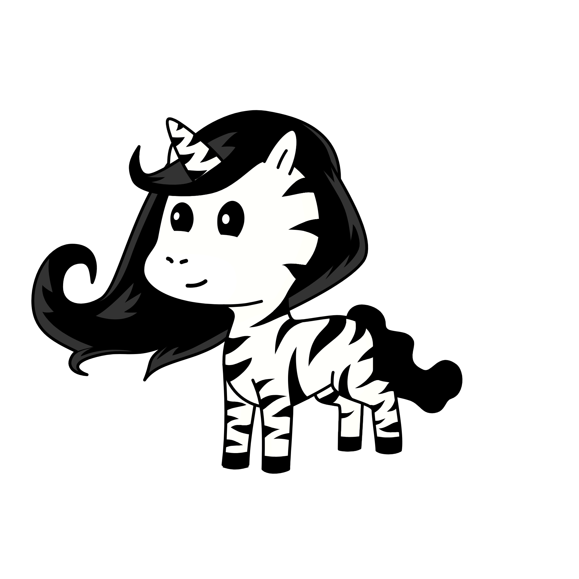 Little Zebra, the unicorn