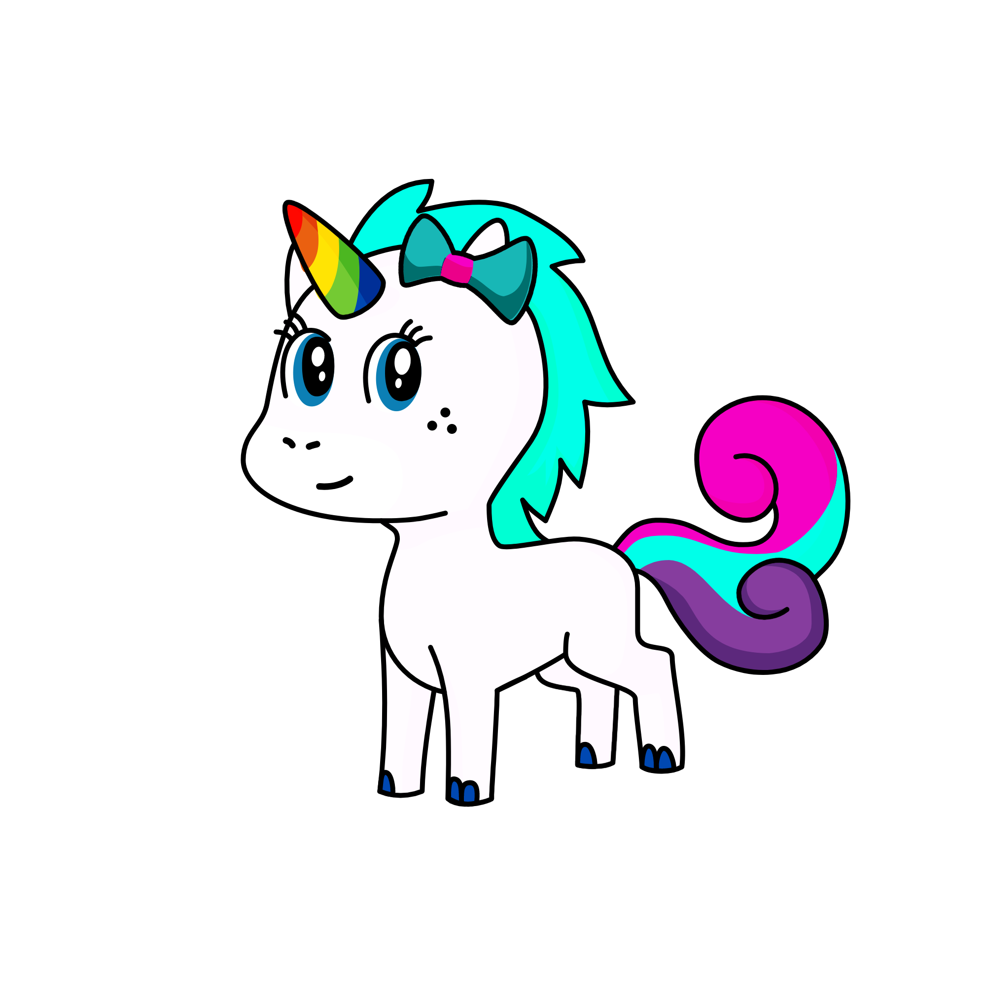 Rainbow, the unicorn