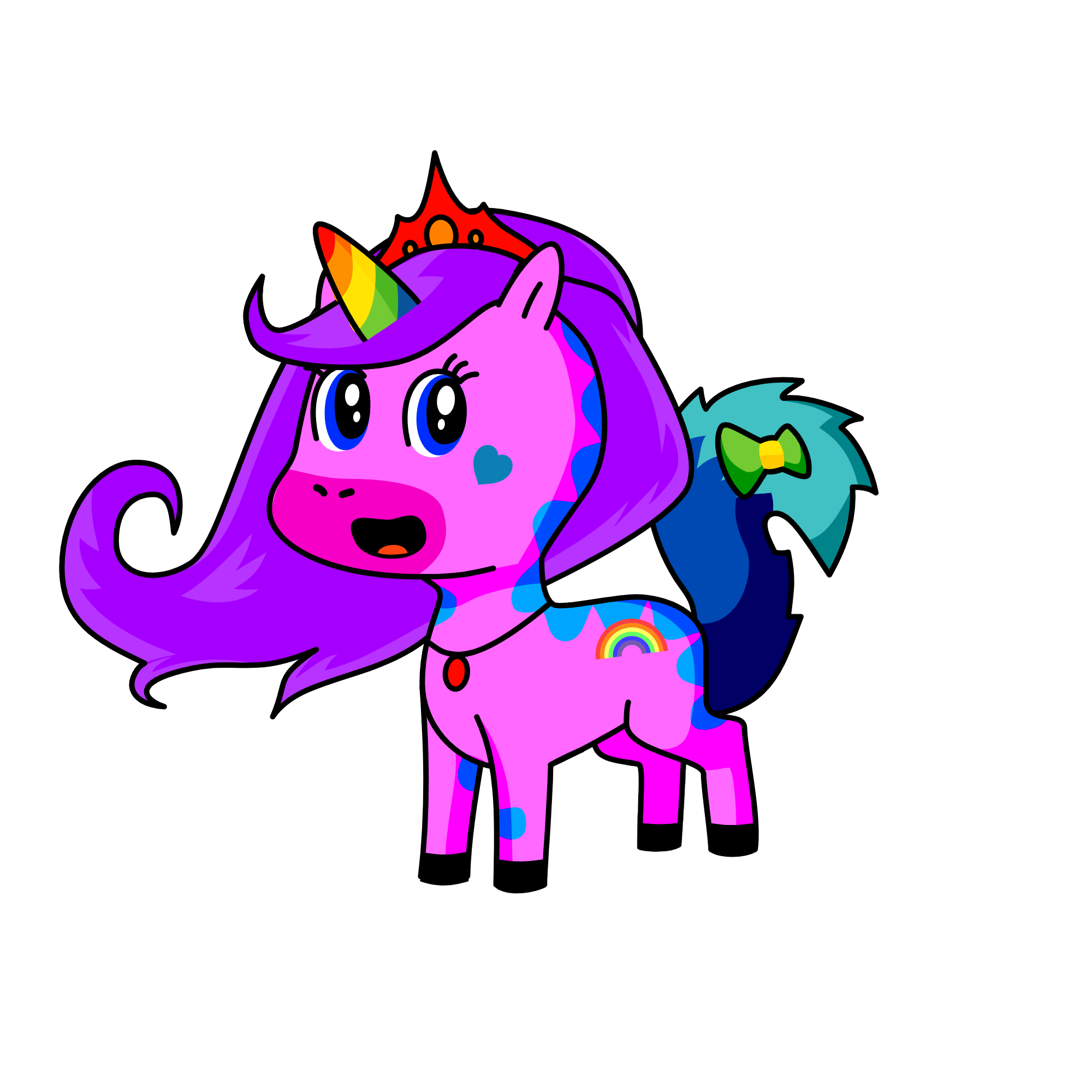 Rainbow, the unicorn