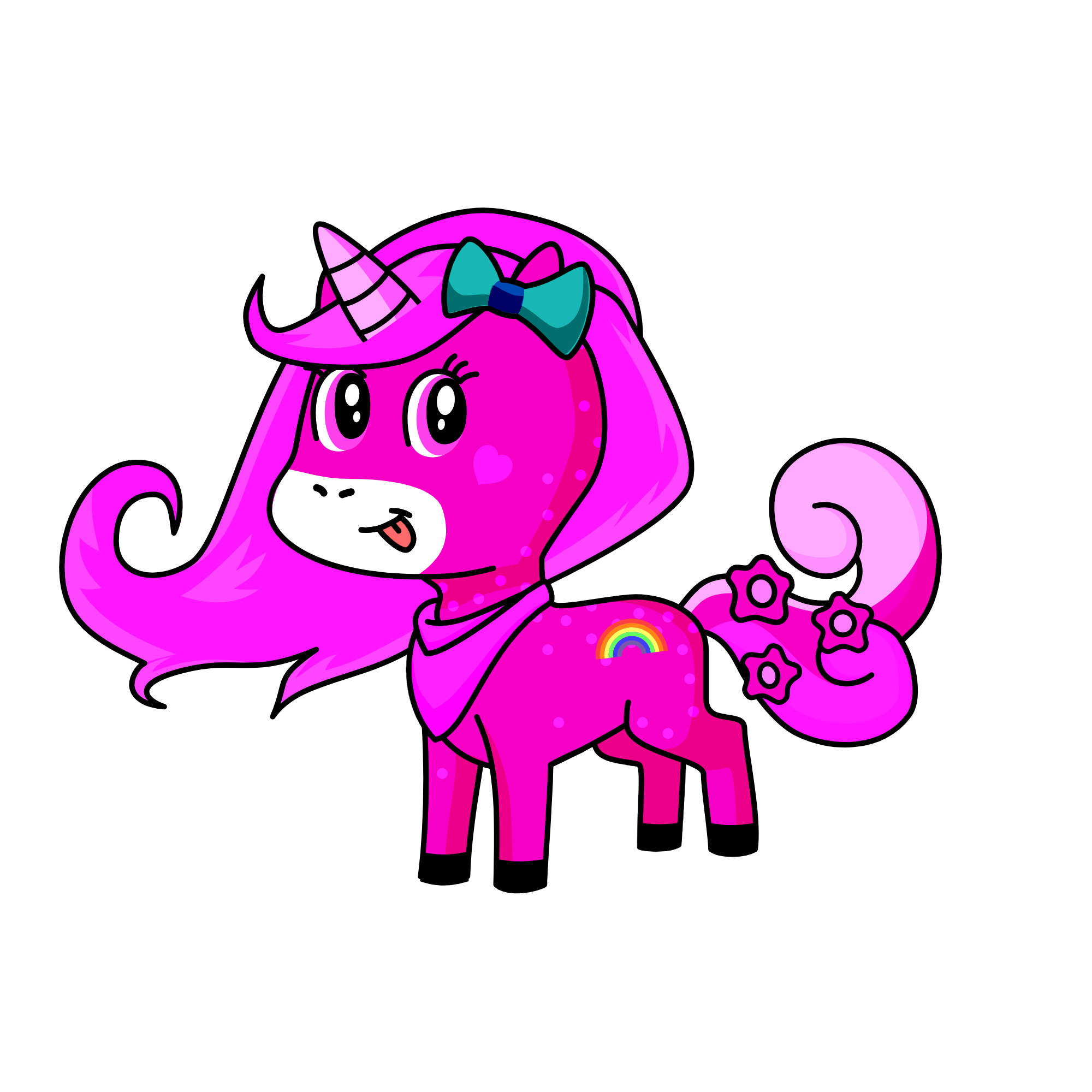 shiny pink, the unicorn