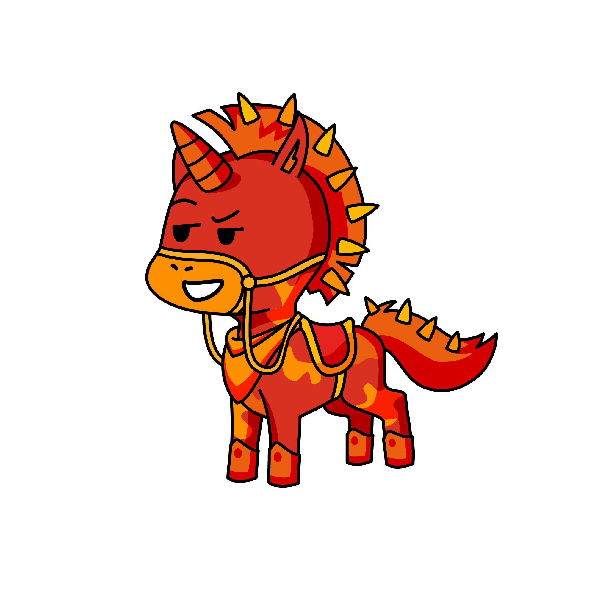 Flames, the unicorn