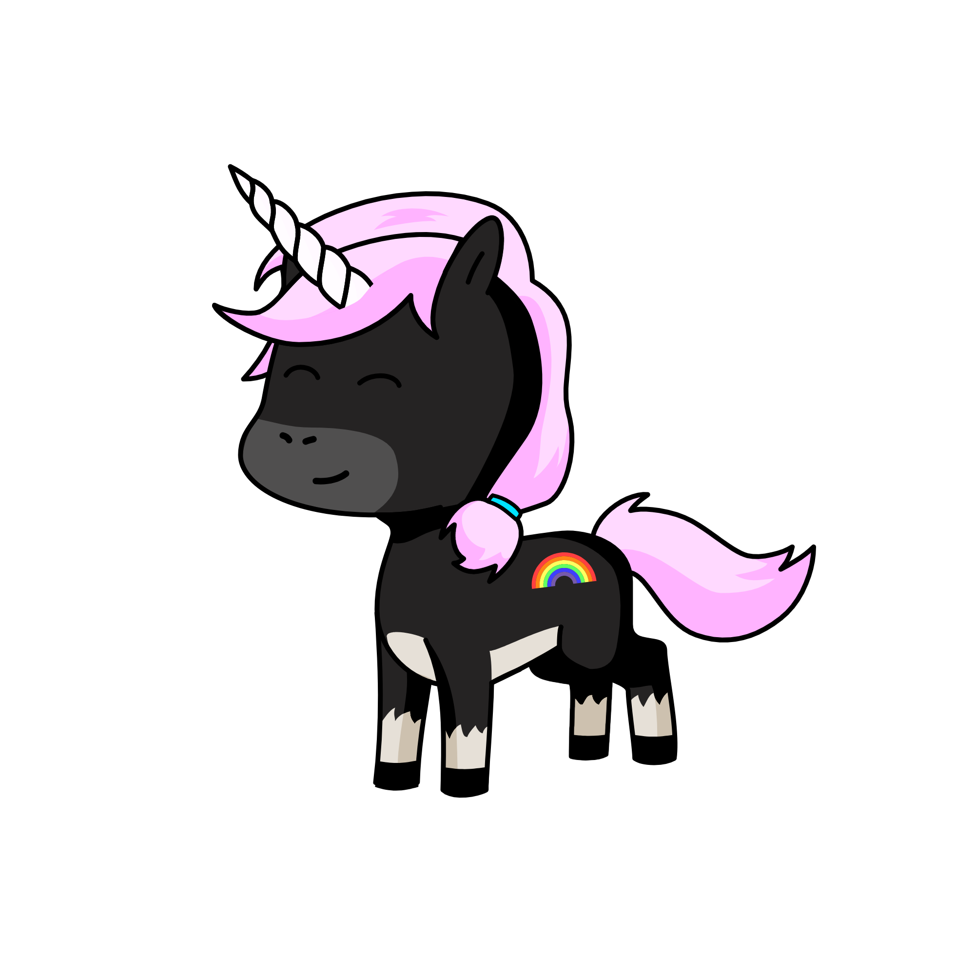 Cara glitter sparkle tail!, the unicorn