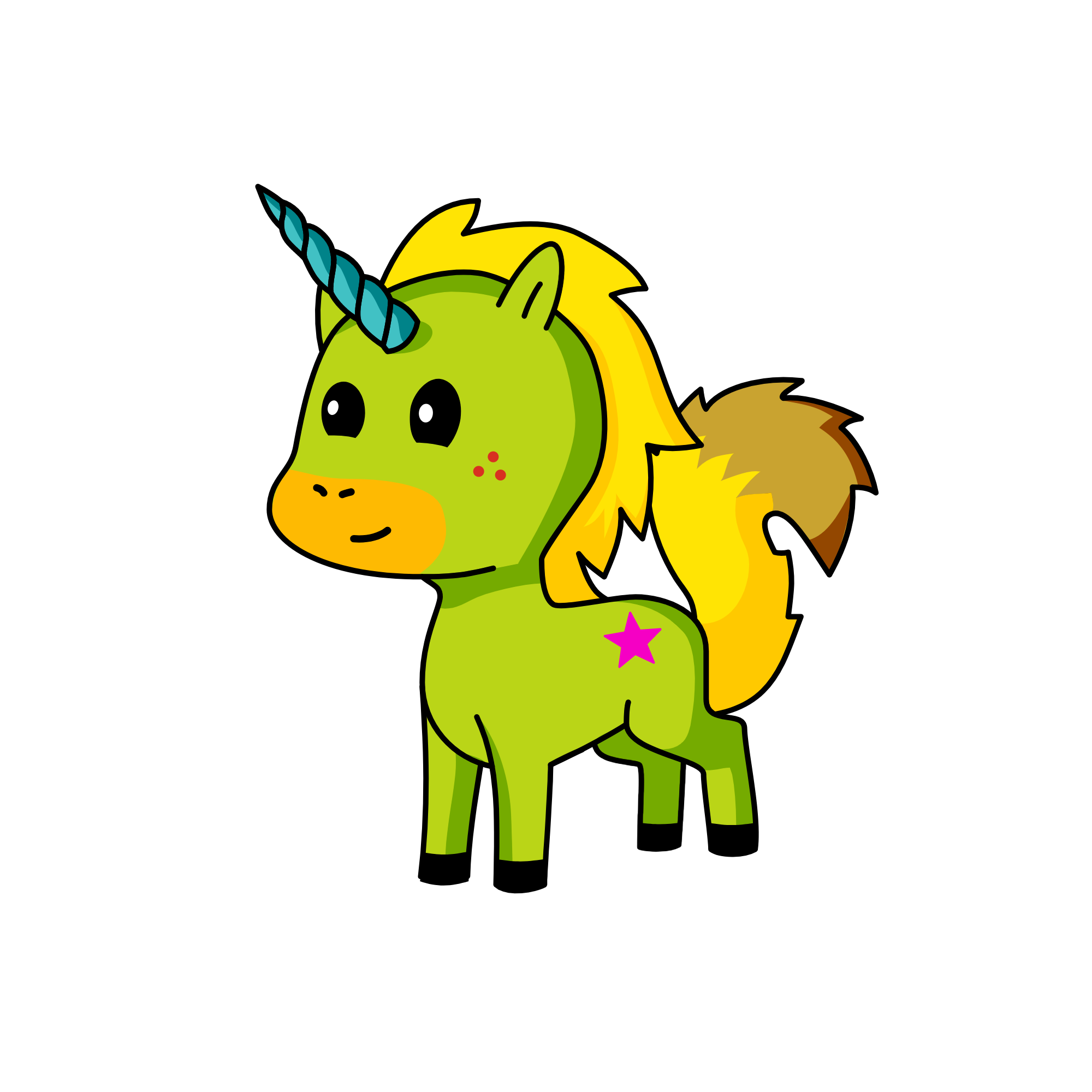 Sunny summer Berry, the unicorn