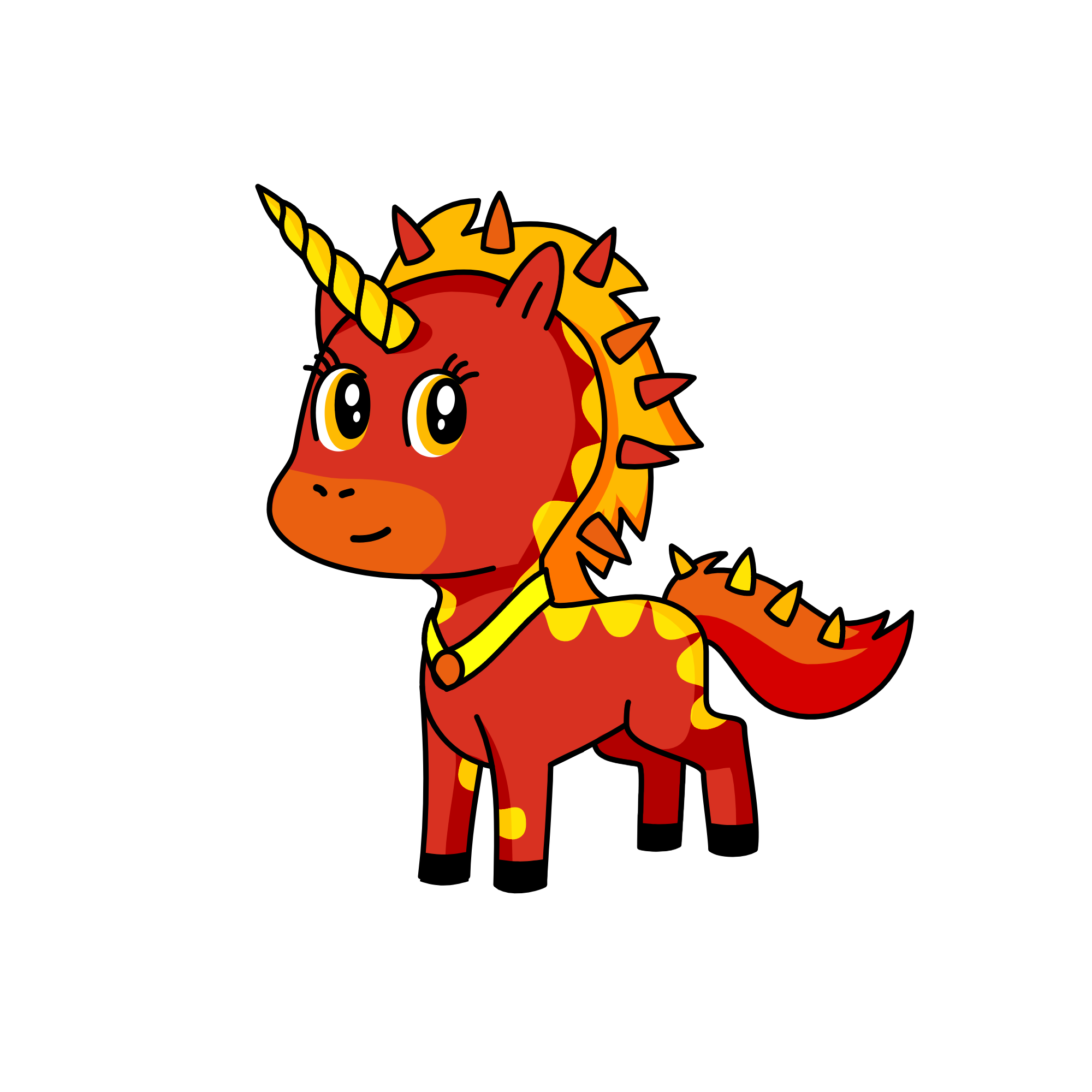 spiky mane, the unicorn