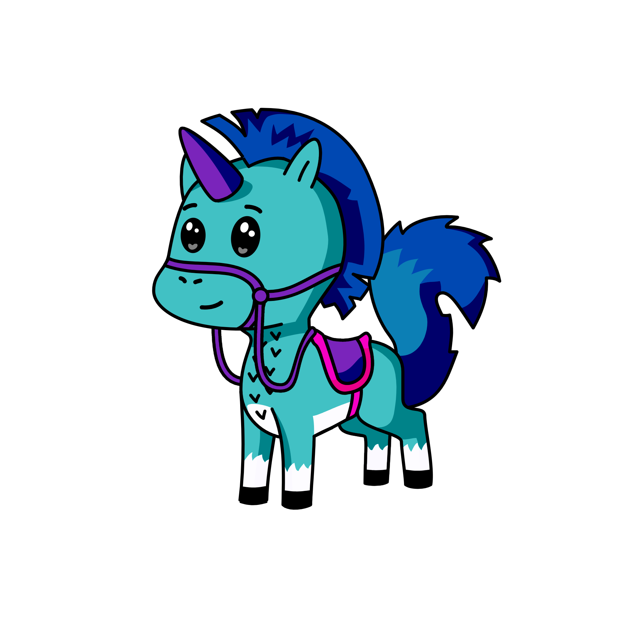 Indigo, the unicorn
