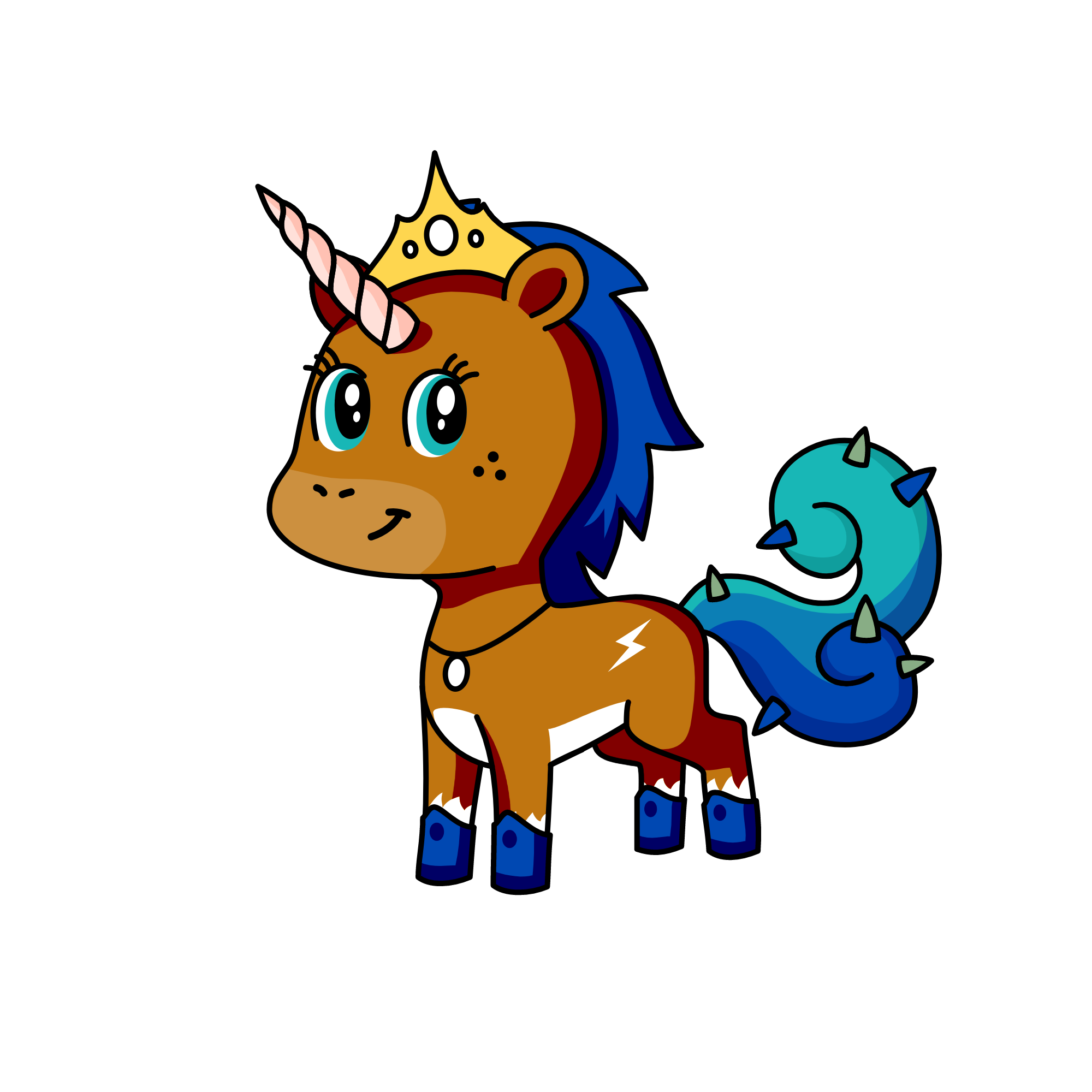 The Queen, the unicorn