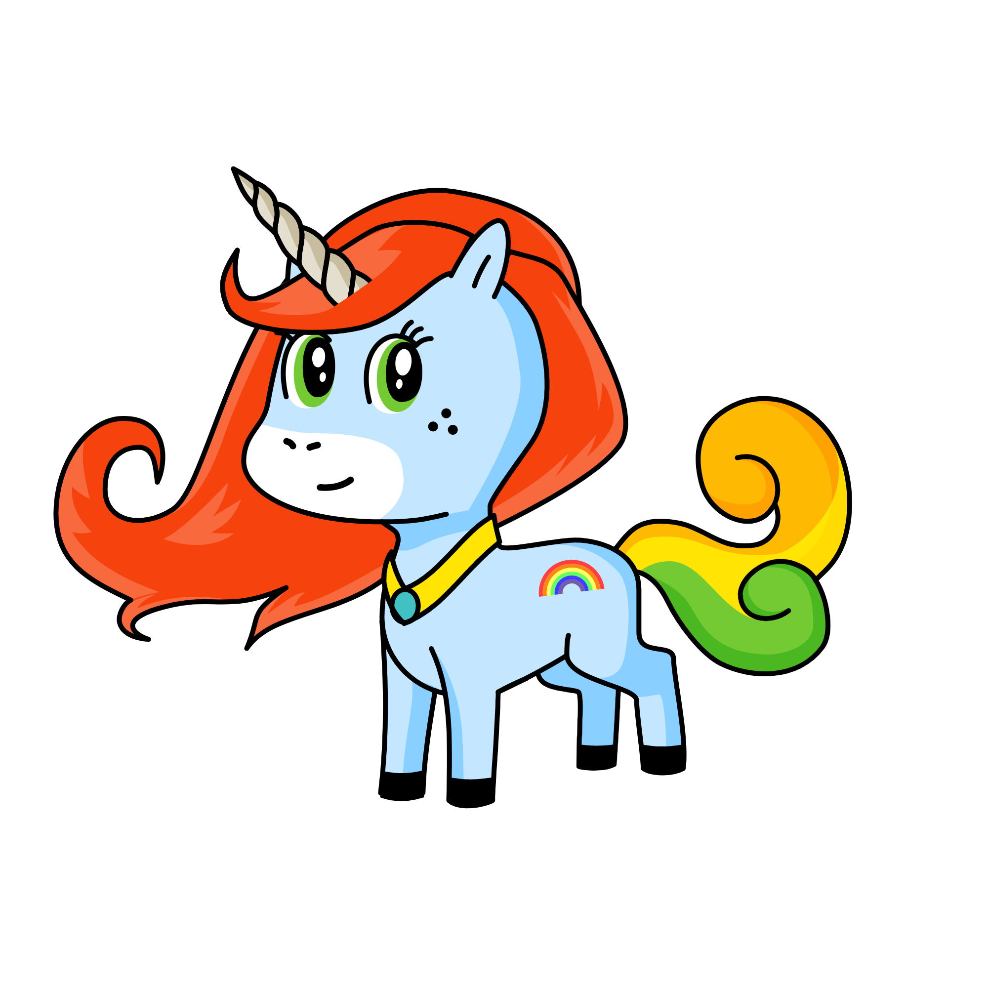 rainbow dash, the unicorn