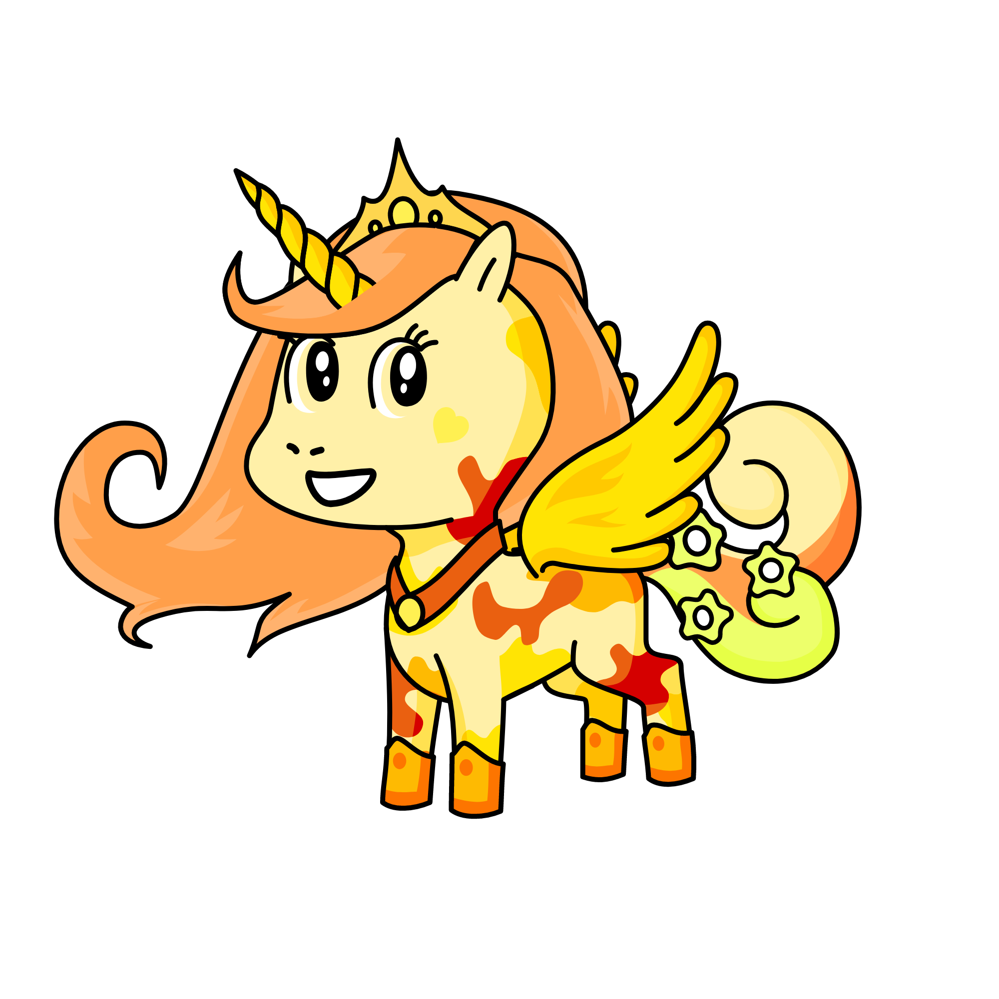 Rainha do Sol, the unicorn