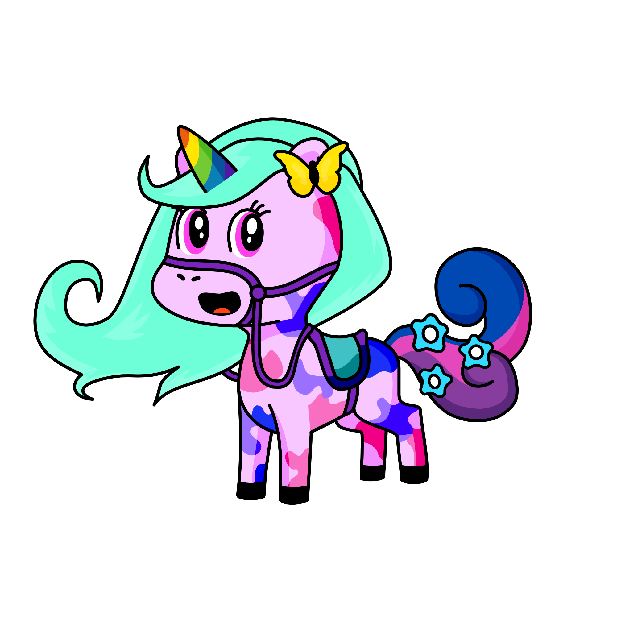 BLUE BERRY, the unicorn