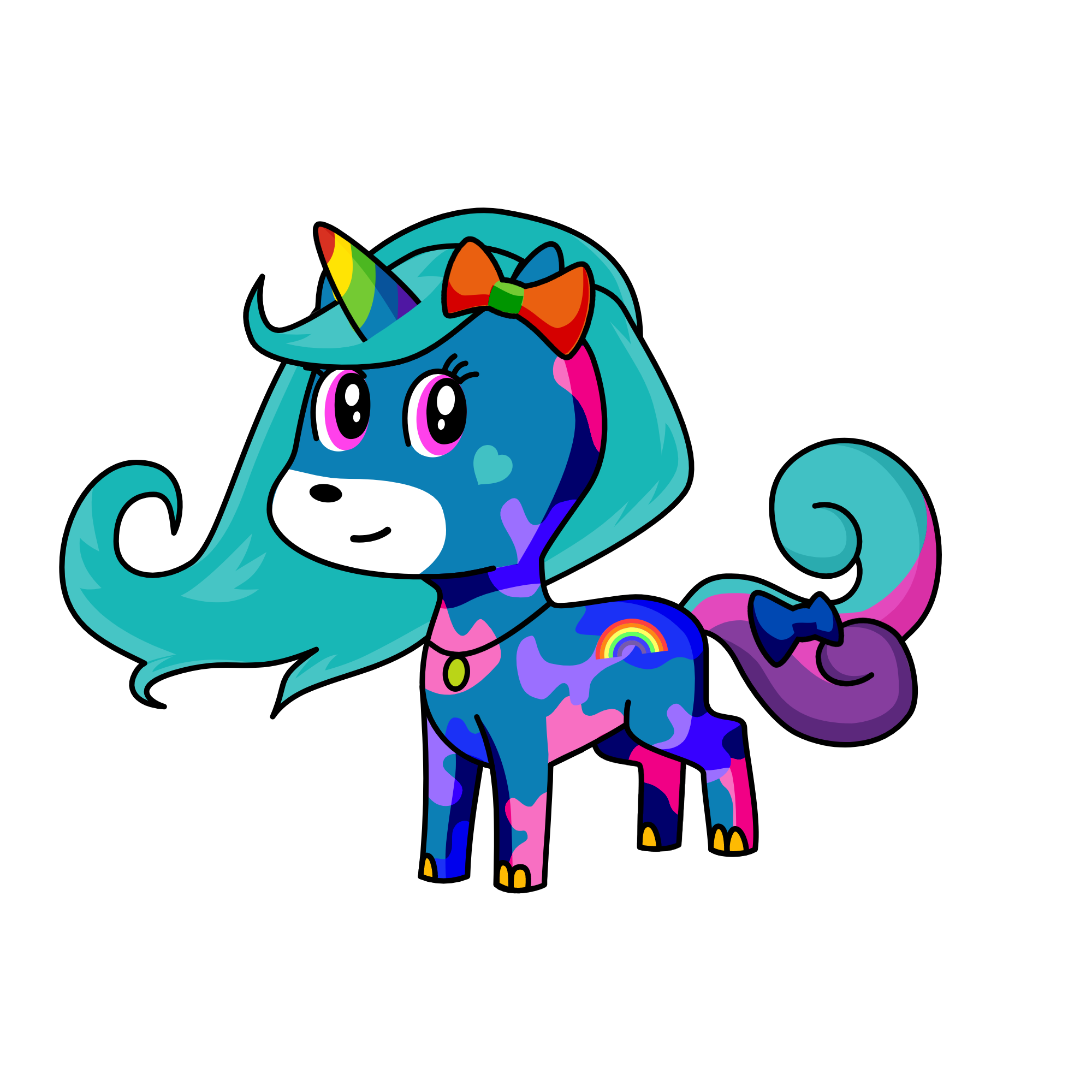 Bluey, the unicorn