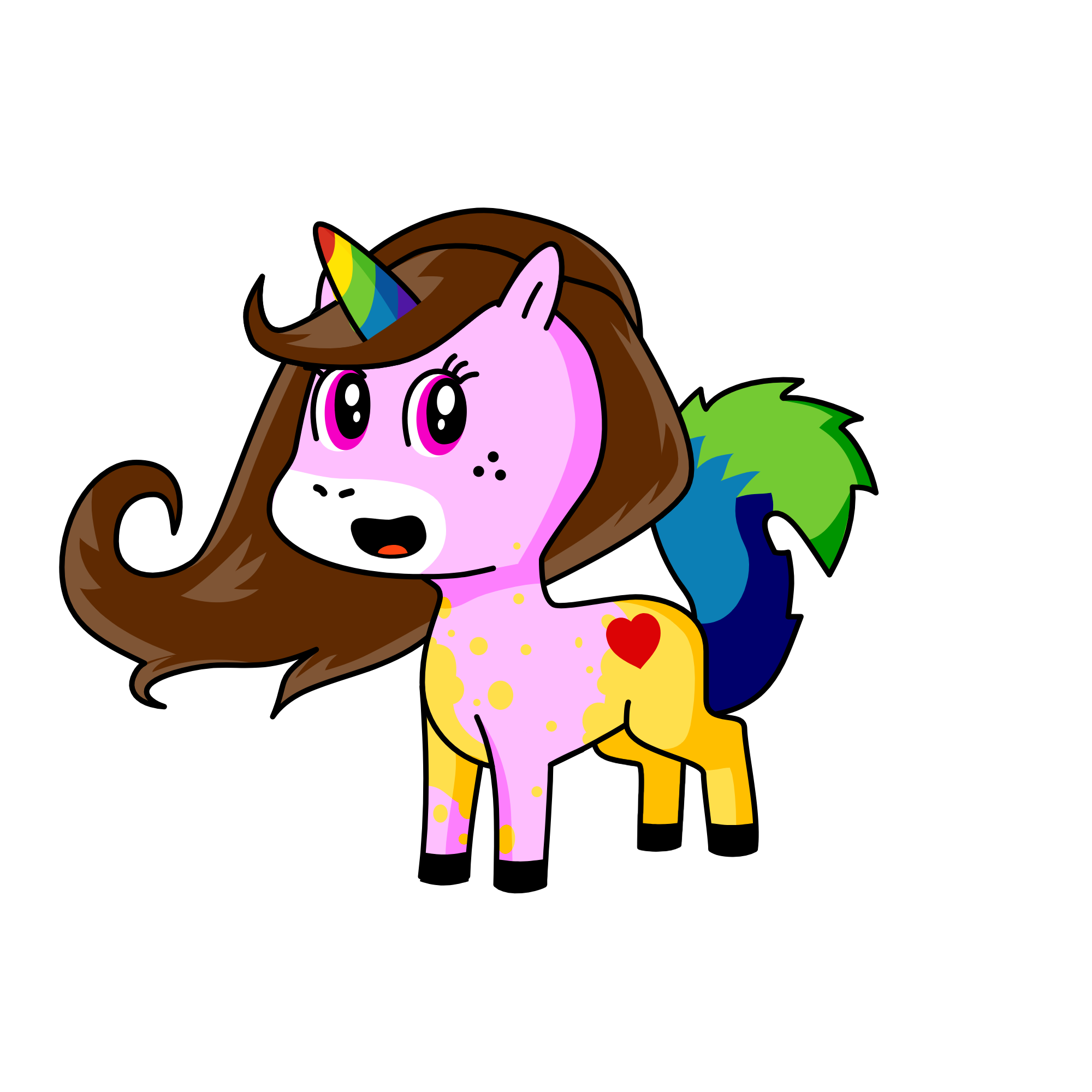 Charlie Rainbow, the unicorn