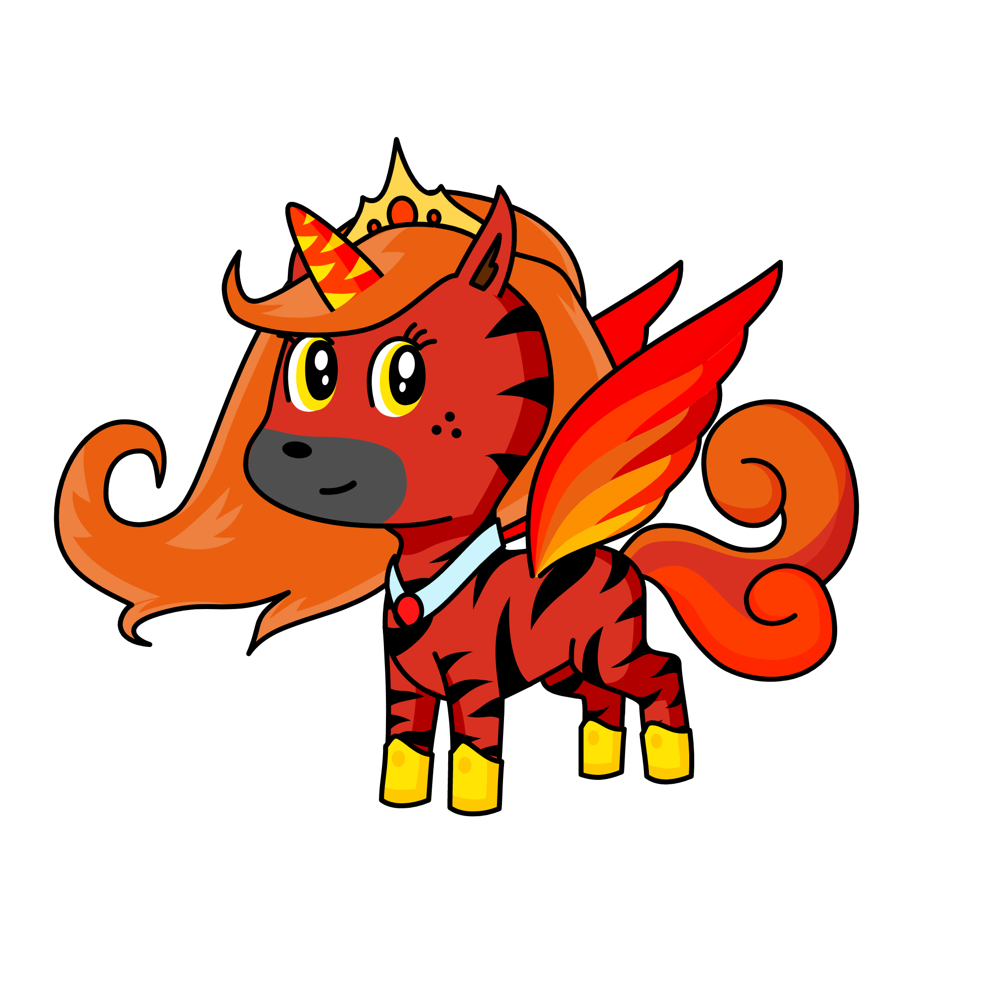 Princess Fire, the unicorn