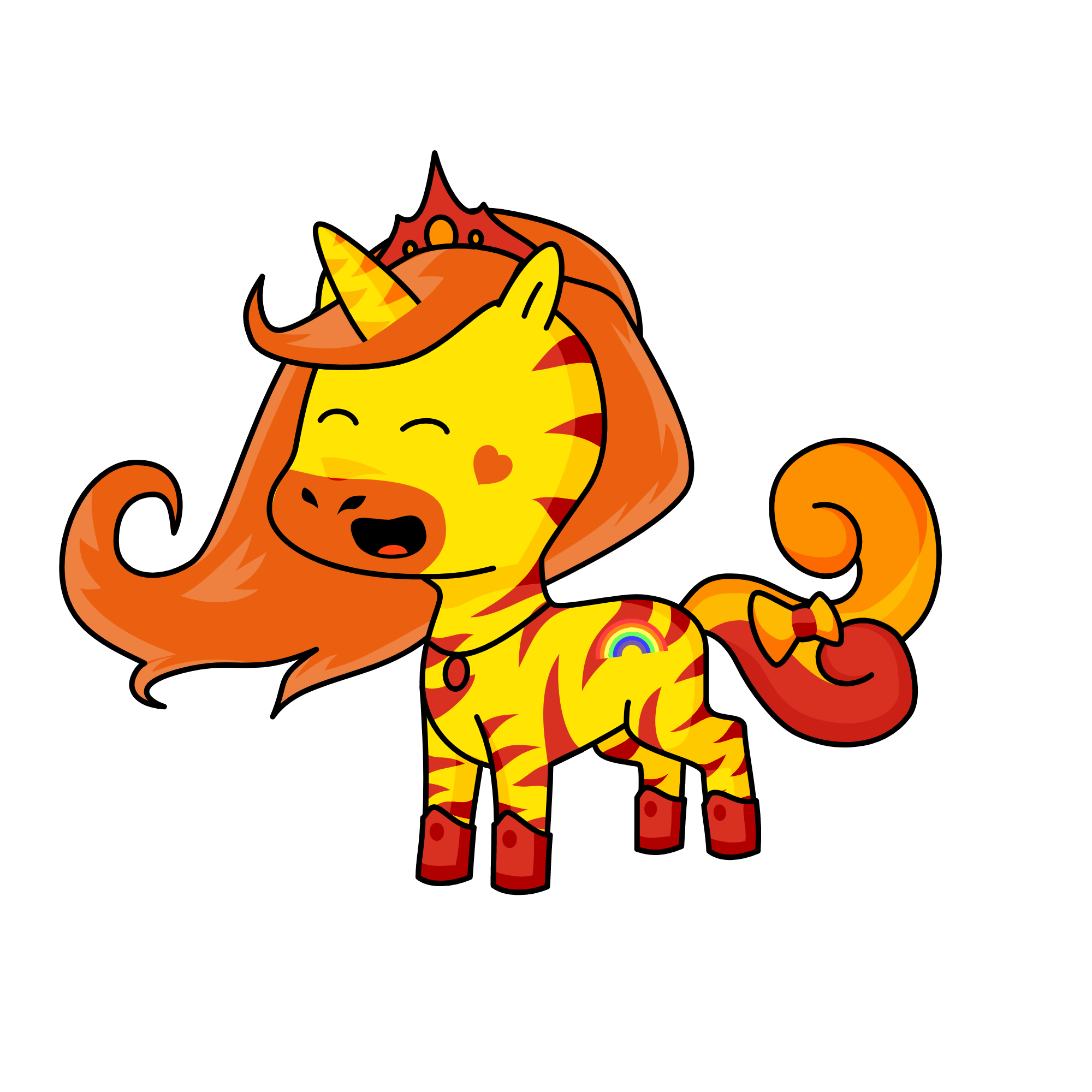 Qeenn of happy day, the unicorn