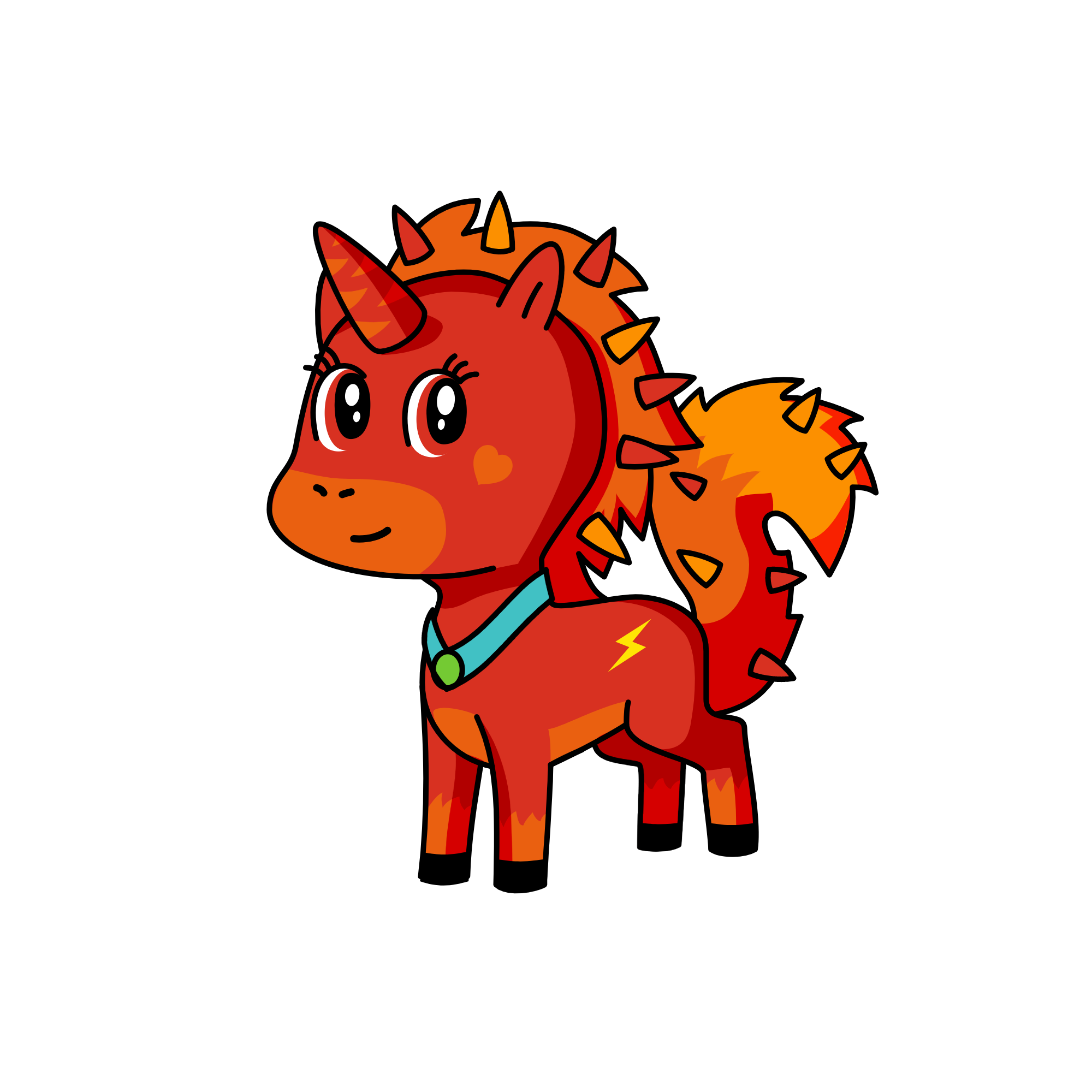 flames , the unicorn